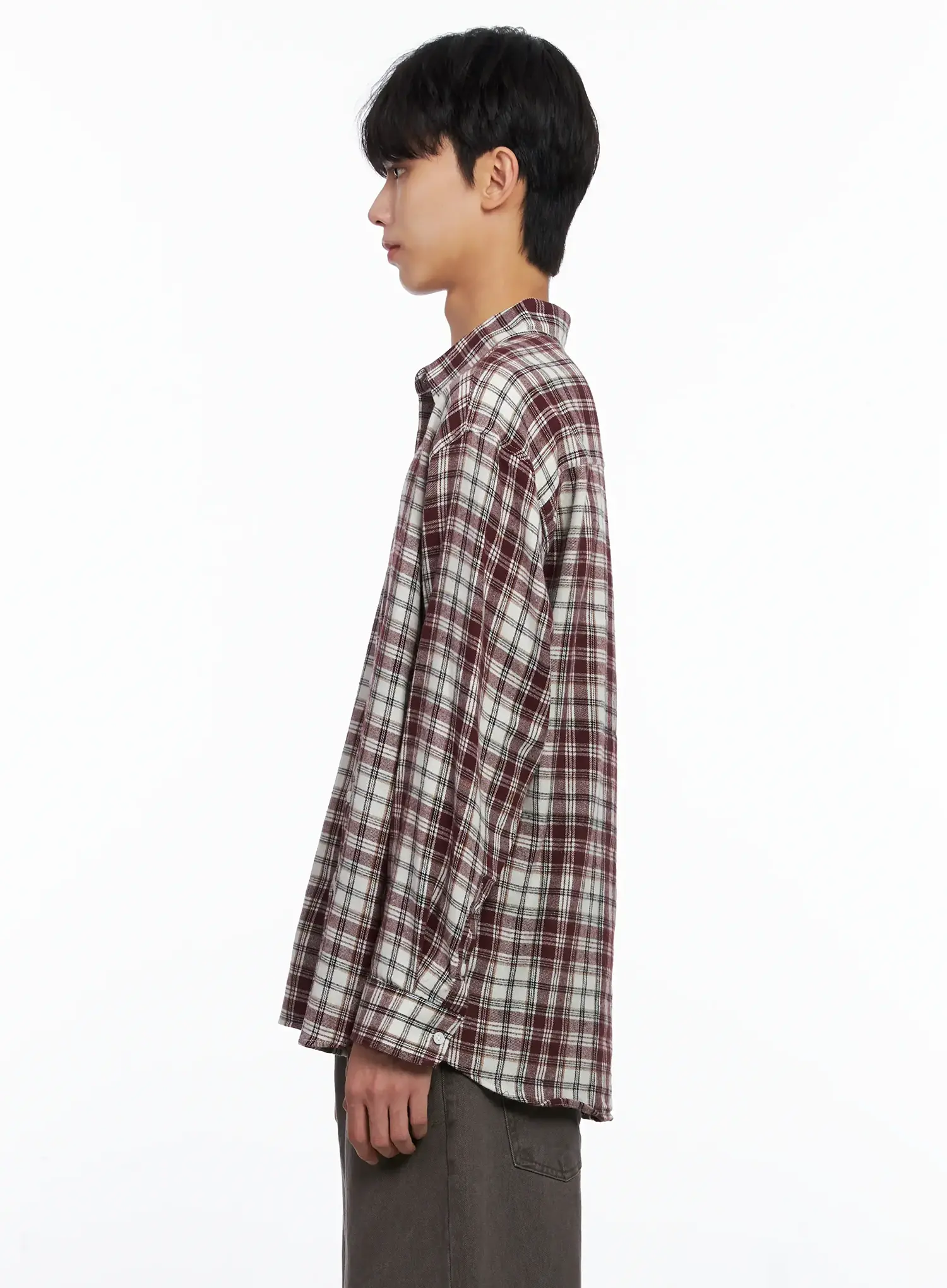 Men's Classic Plaid Button-Up Shirt IS519 - Image 5