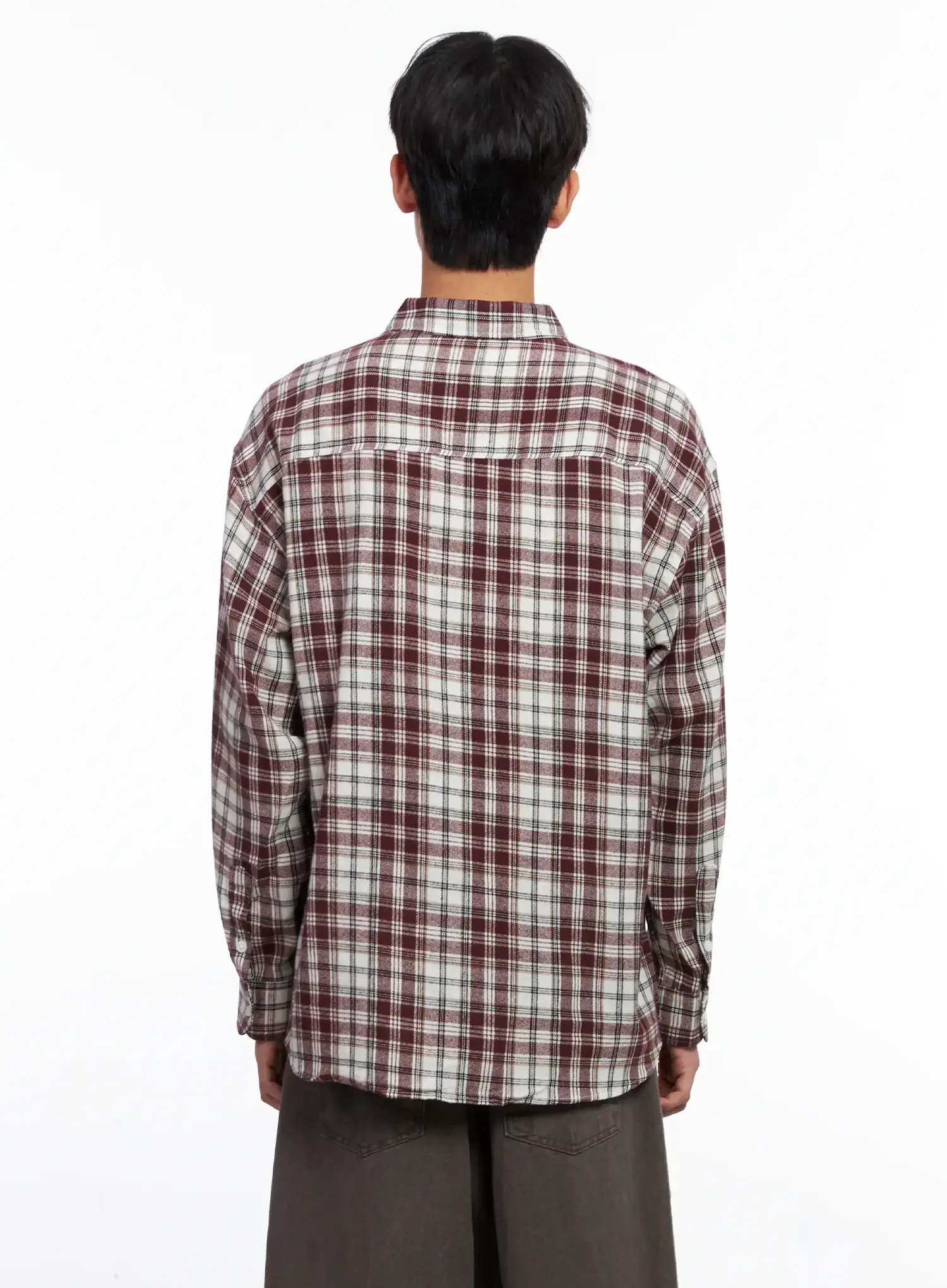 Men's Classic Plaid Button-Up Shirt IS519 - Image 6