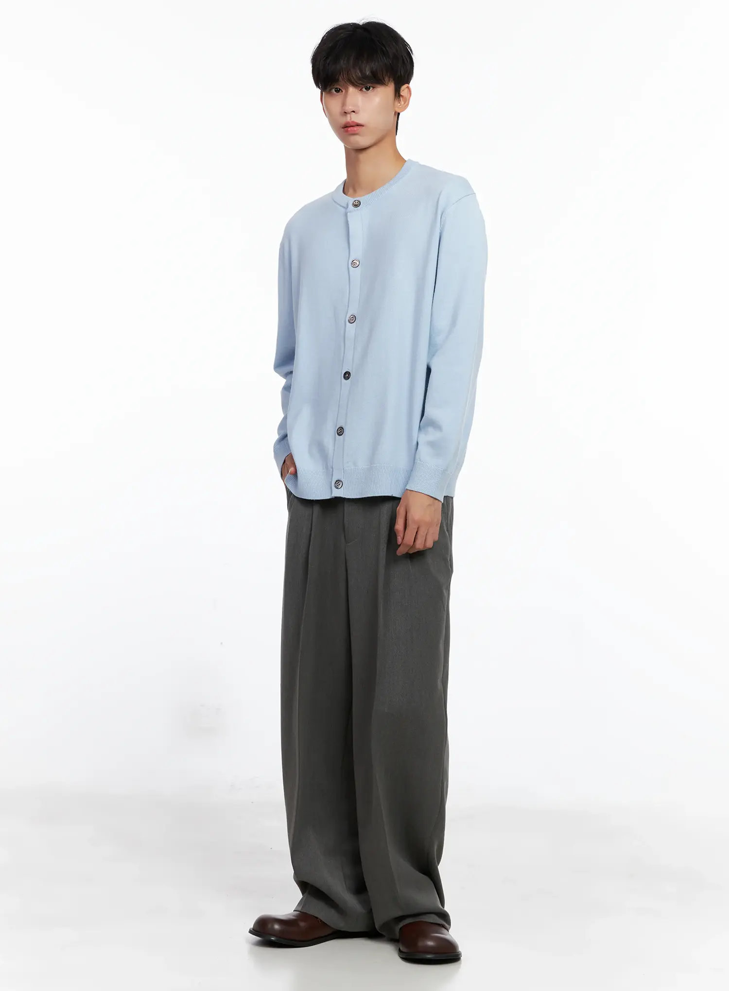 Men's Classic Round Cardigan IS519 - Image 10