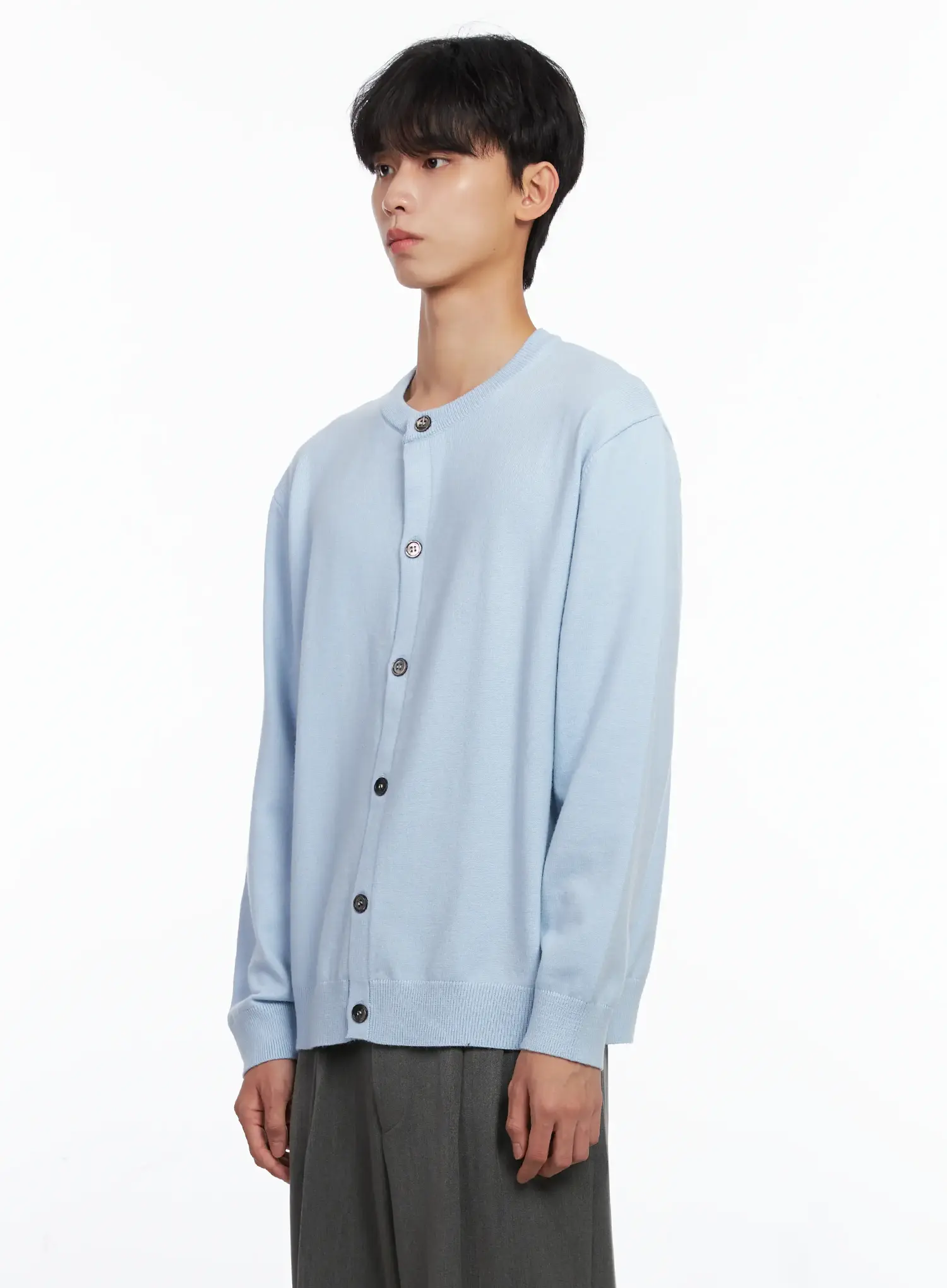 Men's Classic Round Cardigan IS519 - Image 4