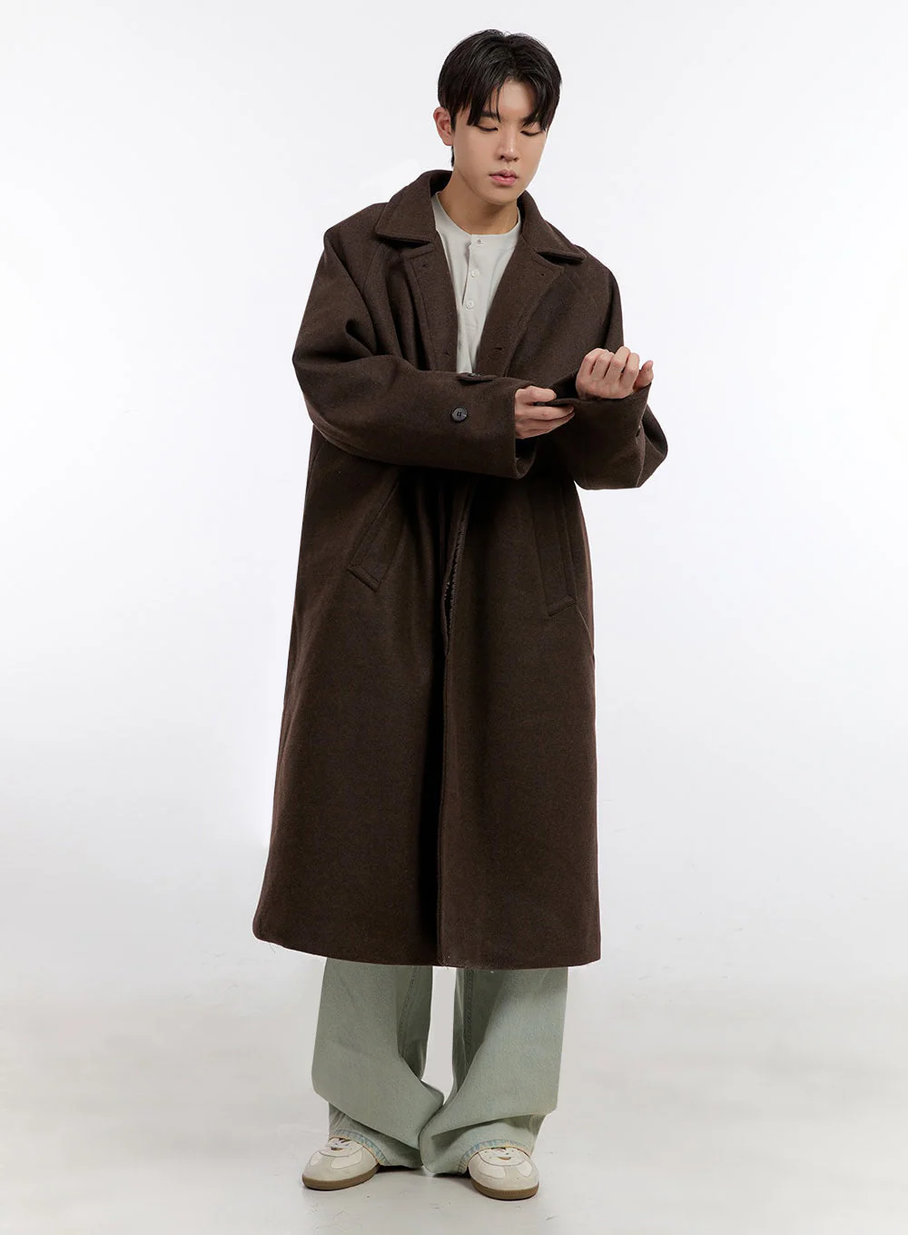 Men's Classic Trench Coat IF528 - Image 9
