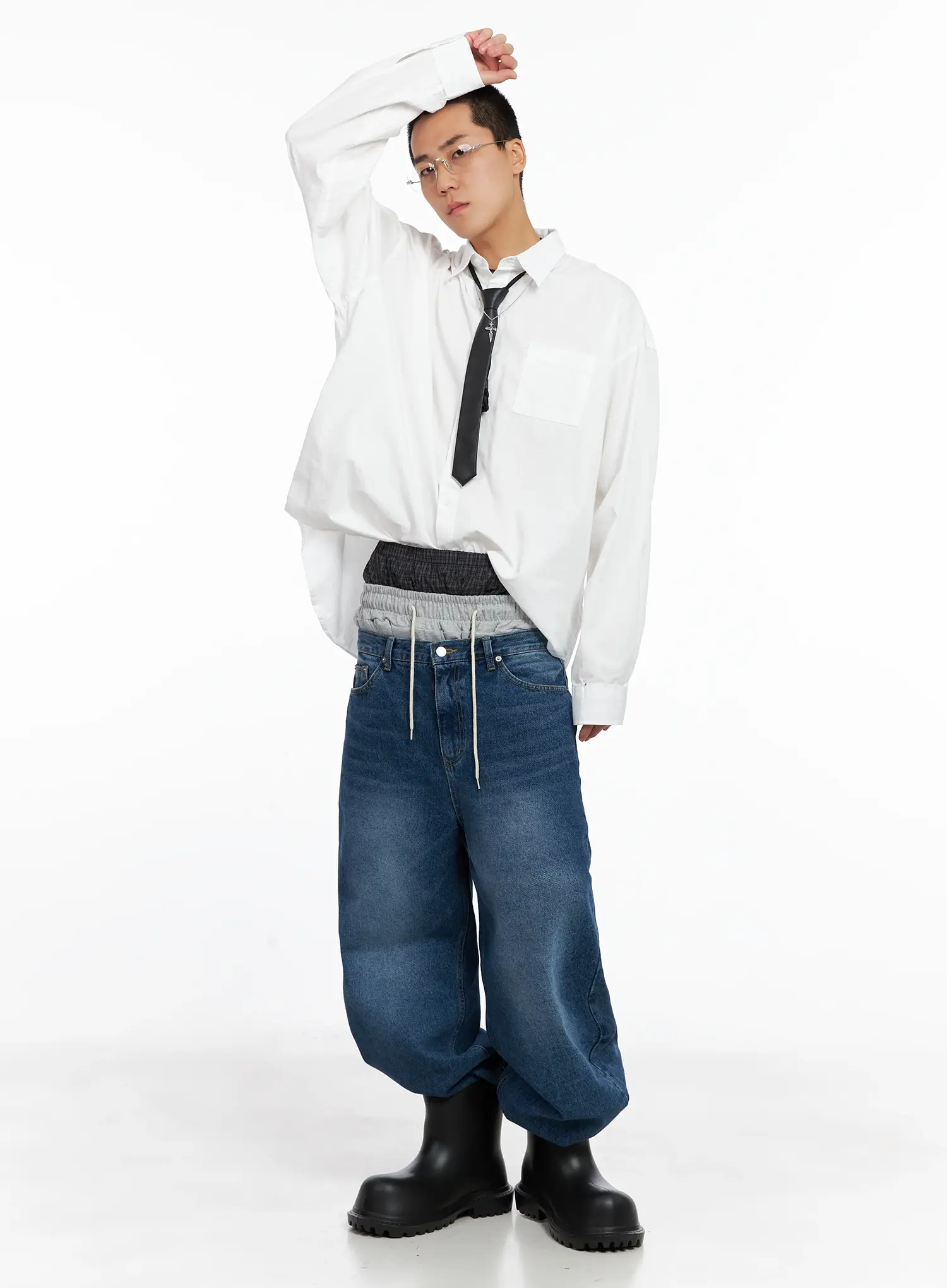 Men's Classic White Button-Up Shirt IS502 - Image 10