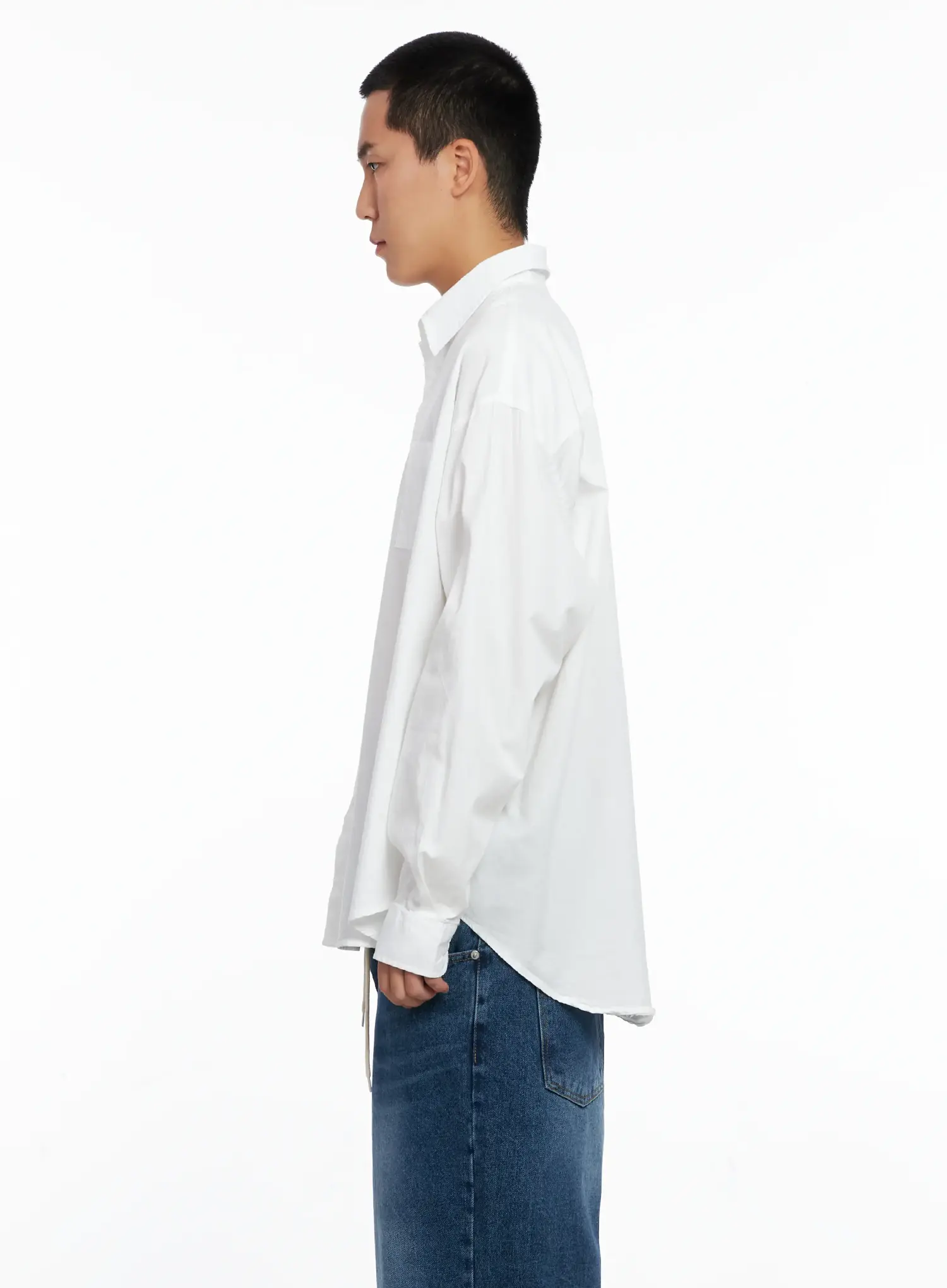 Men's Classic White Button-Up Shirt IS502 - Image 5