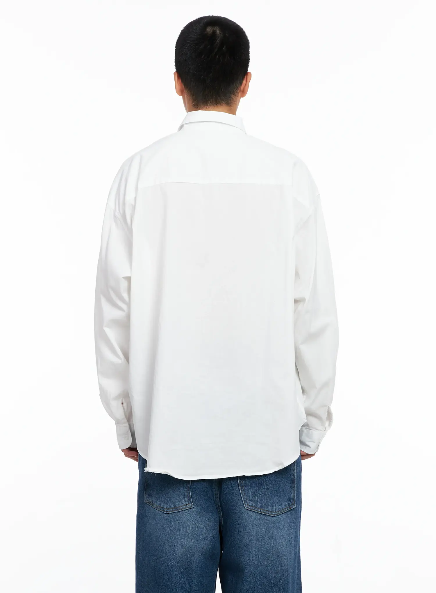 Men's Classic White Button-Up Shirt IS502 - Image 6
