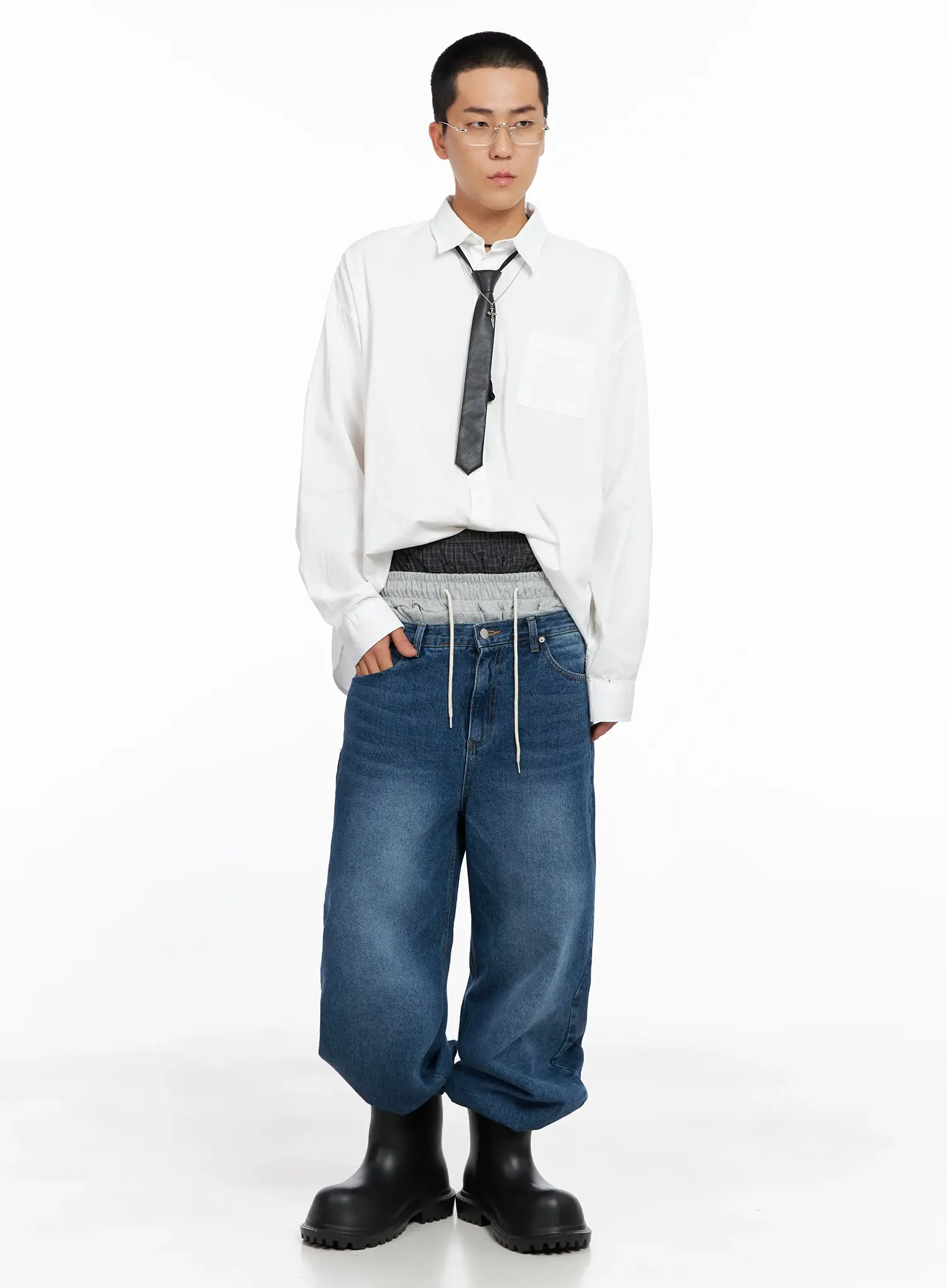 Men's Classic White Button-Up Shirt IS502 - Image 9