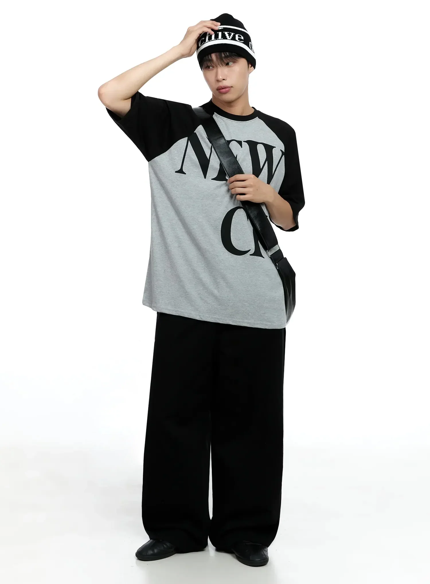 Men's Classic Wide-Leg Cotton Pants IG520 - Image 3