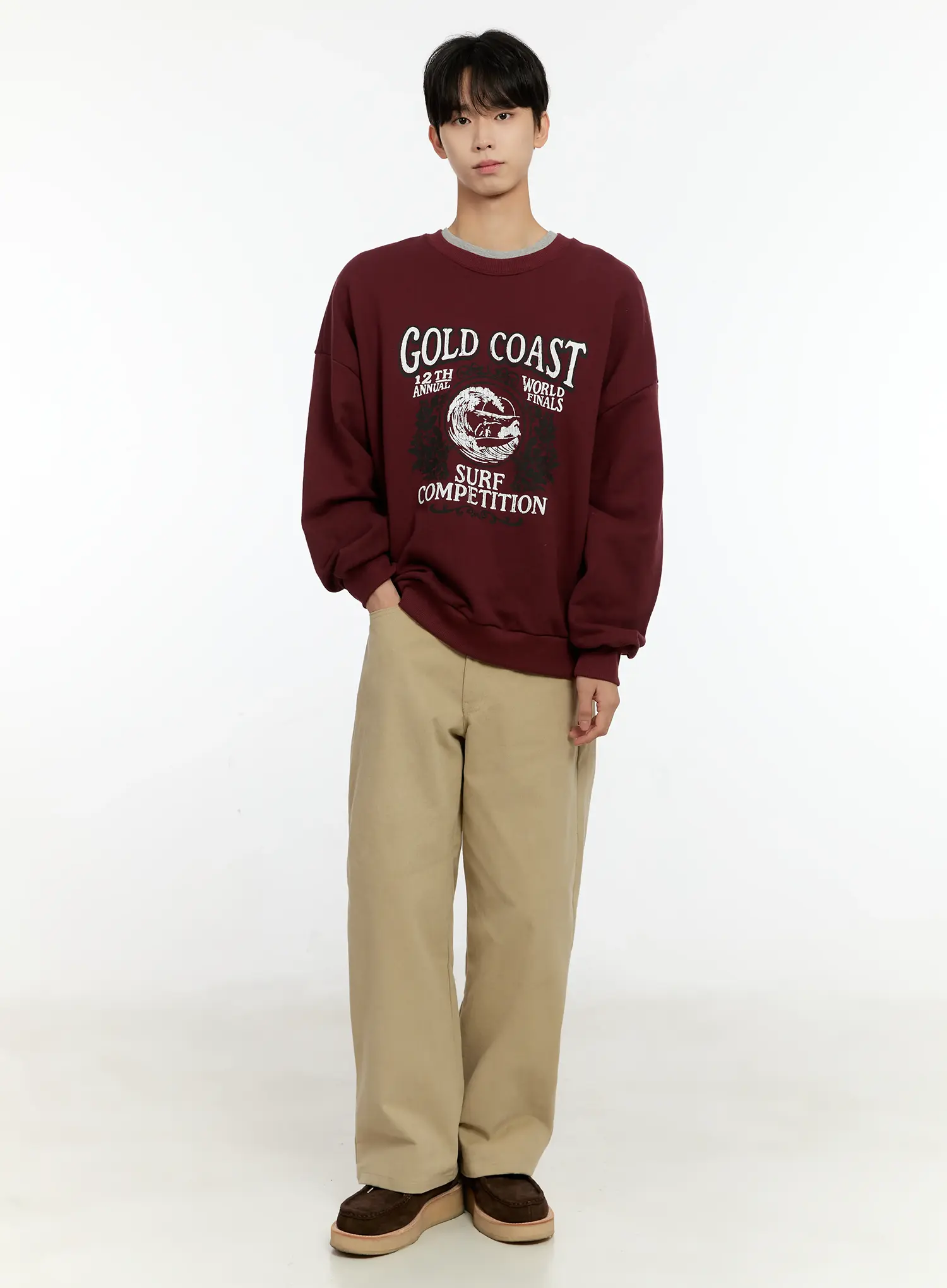 Men's Classic Wide Leg Cotton Pants IN503 - Image 11