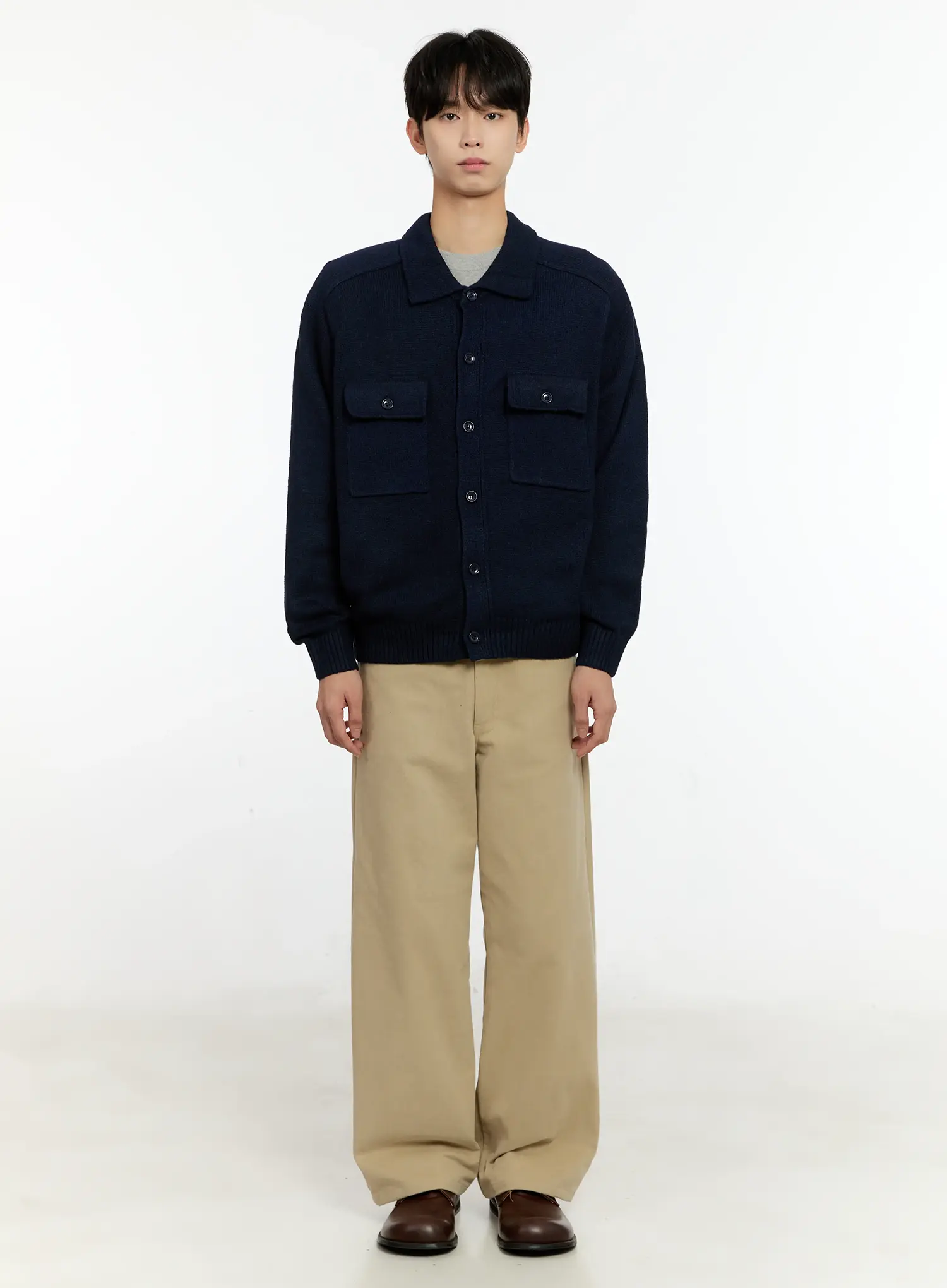 Men's Classic Wide Leg Cotton Pants IN503 - Image 3