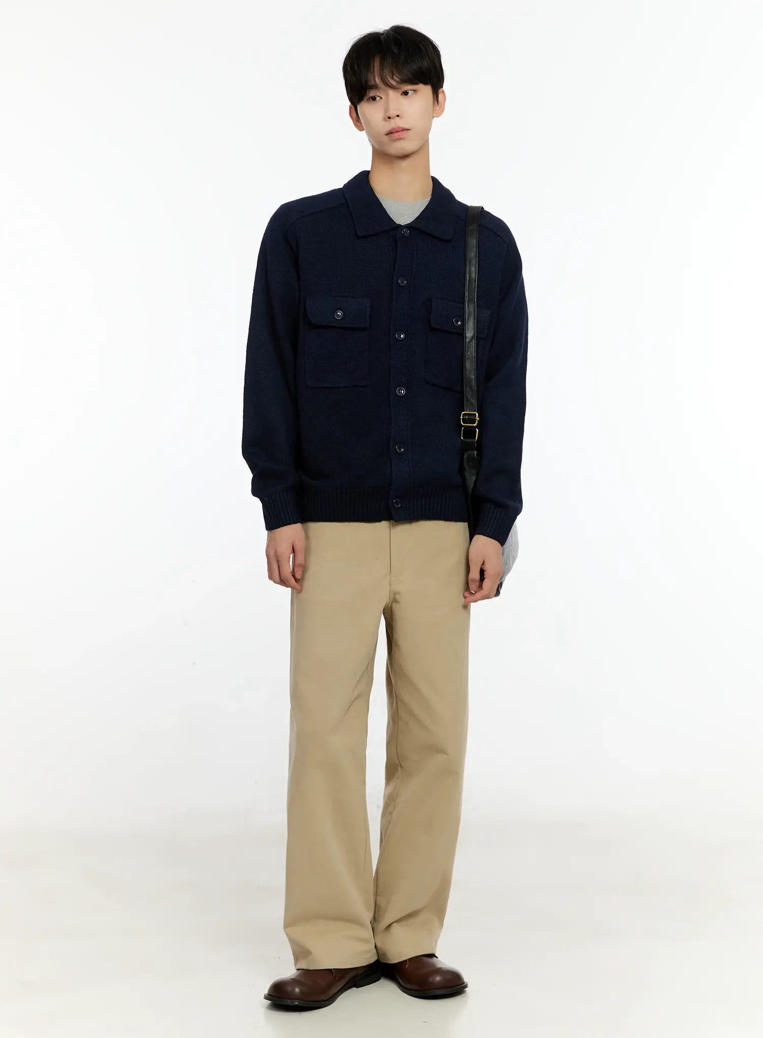 Men's Classic Wide Leg Cotton Pants IN503 - Image 9