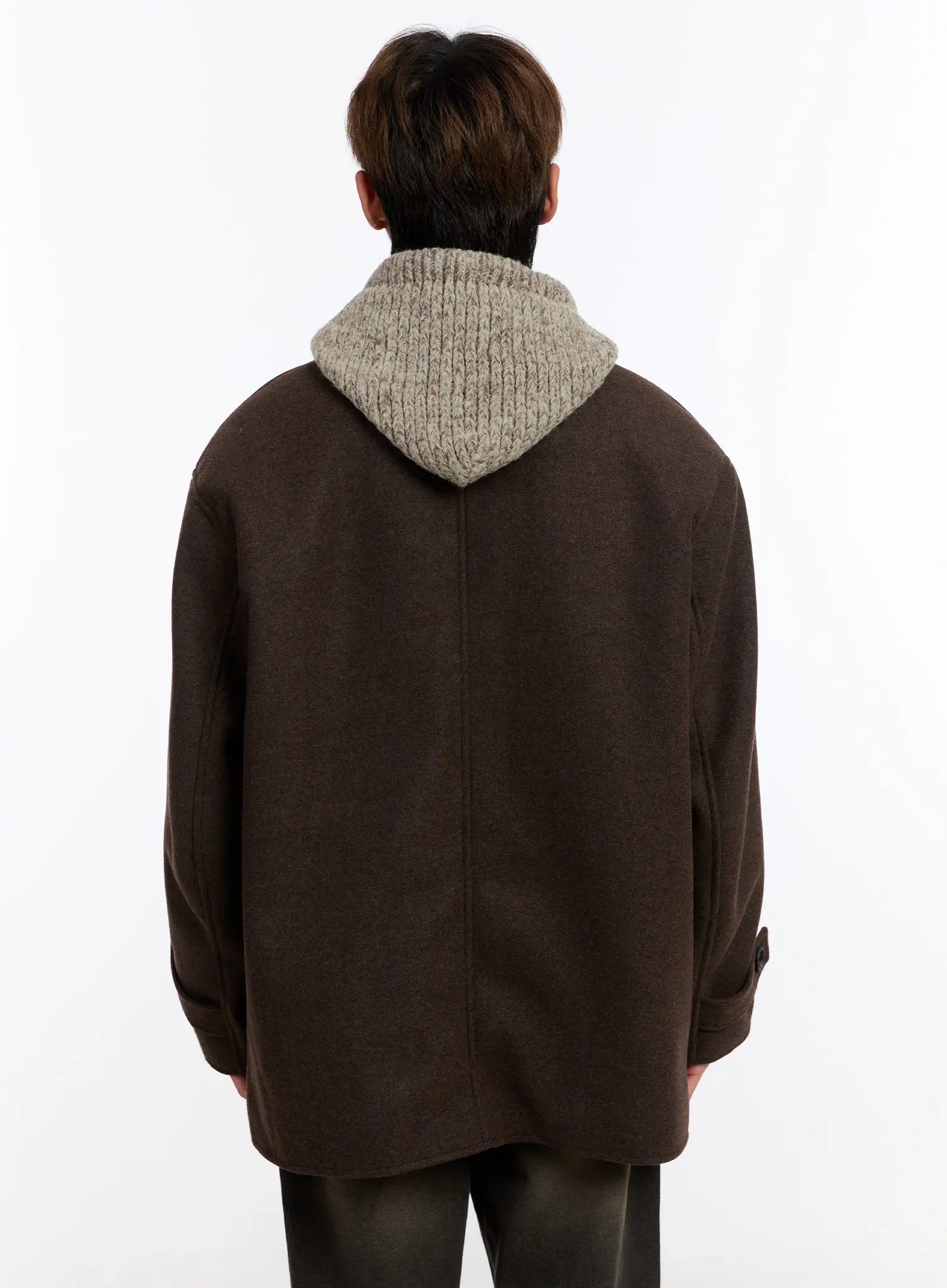 Men's Classic Wool Overcoat IN528 - Image 5