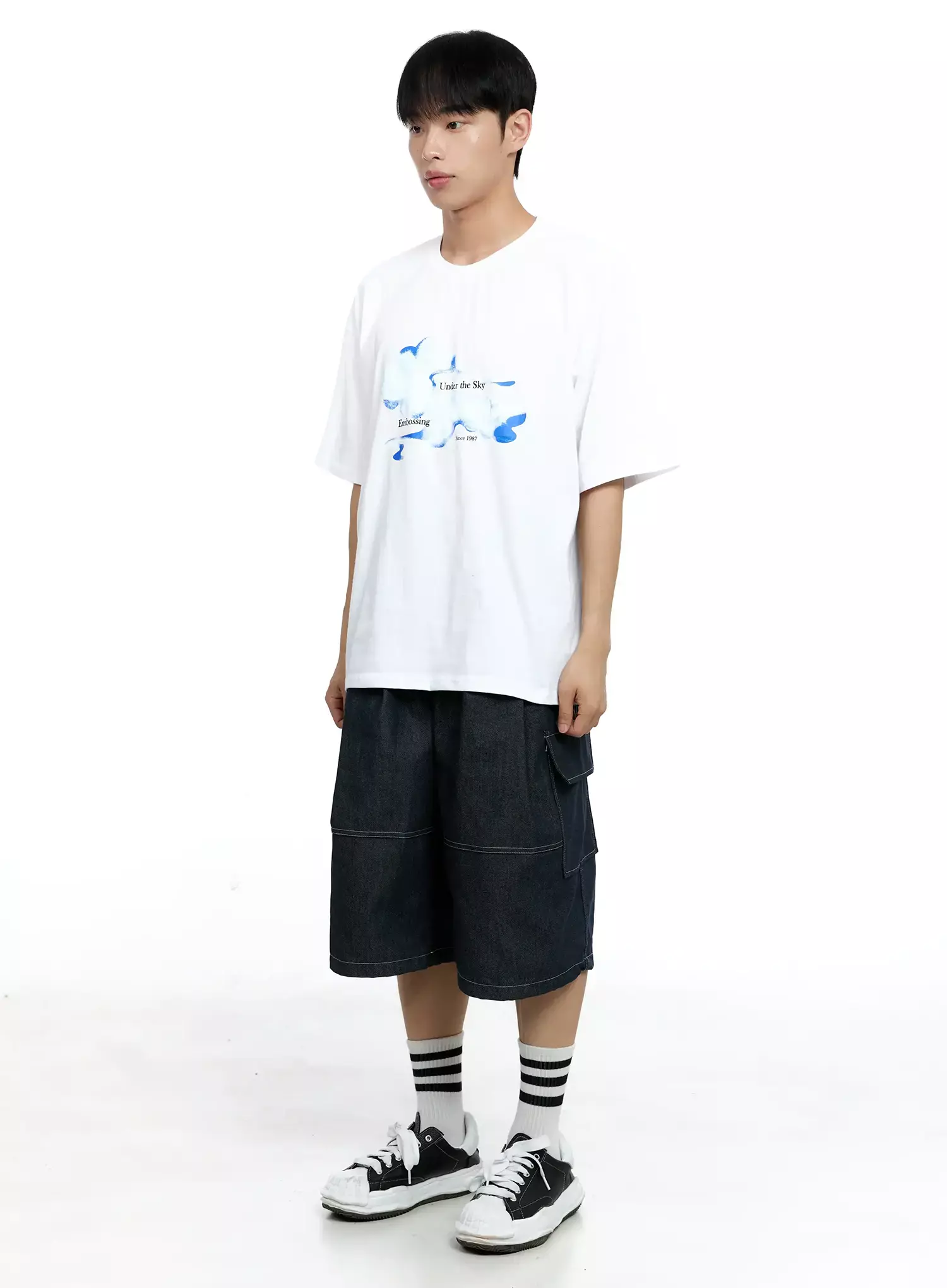 Men's Cloud Graphic T-shirt IG520 - Image 10