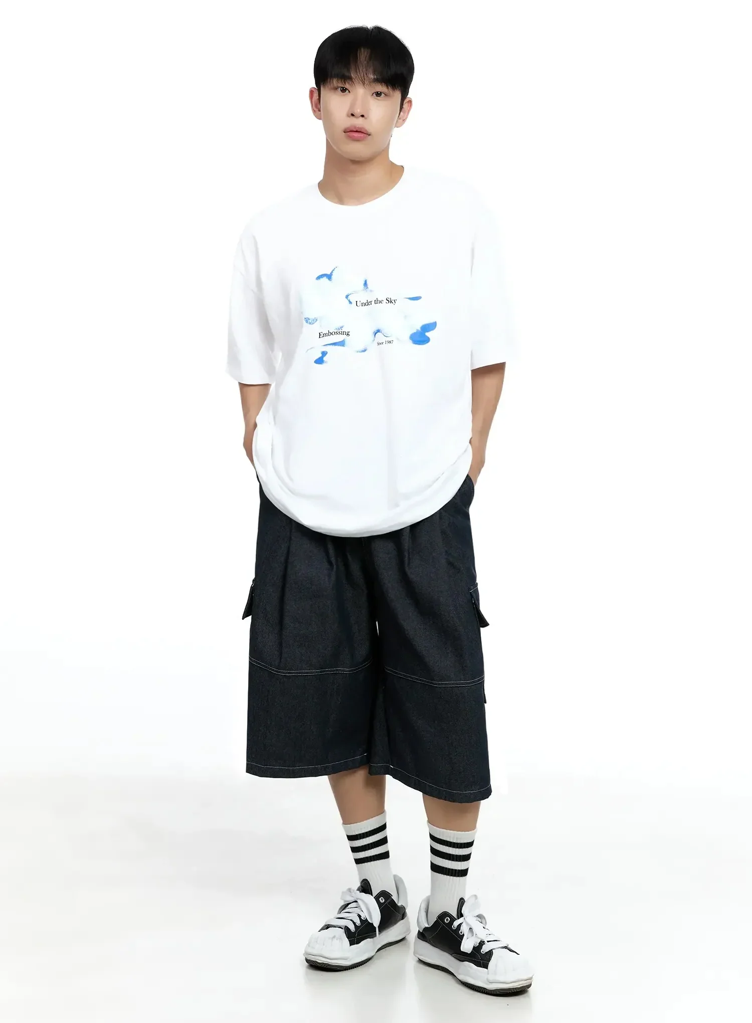 Men's Cloud Graphic T-shirt IG520 - Image 13
