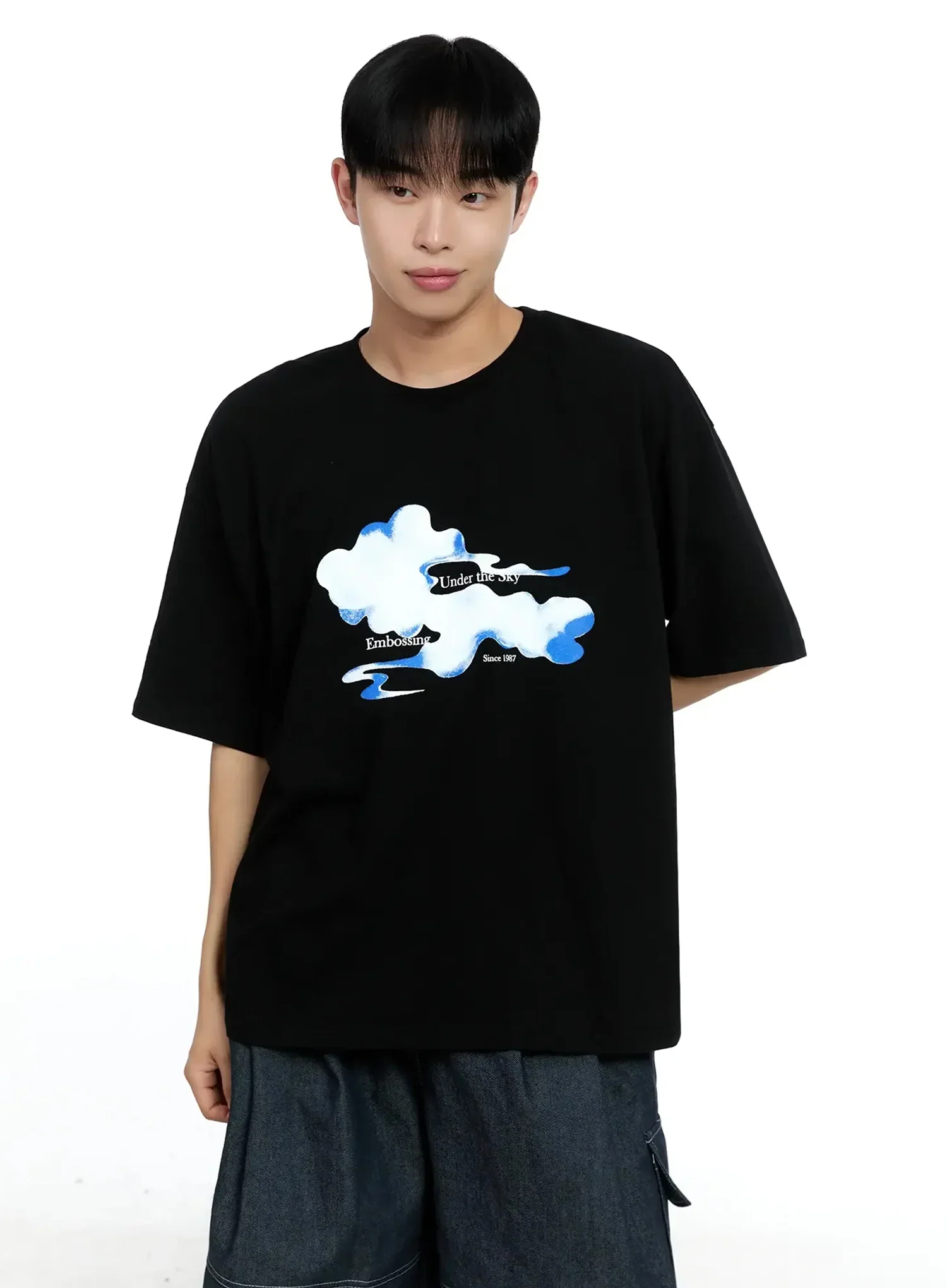 Men's Cloud Graphic T-shirt IG520 - Image 2