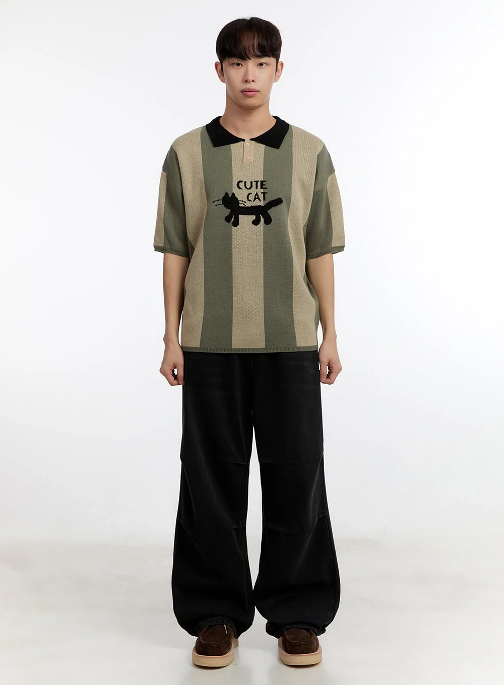 Men's Collared Graphic Sweater IA504 - Image 7