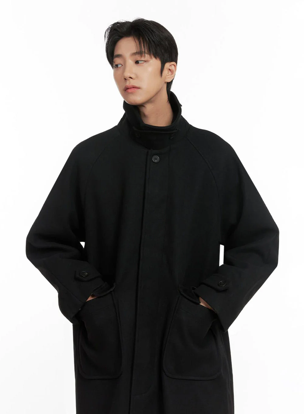 Men's Collared Long Coat ID406 - Image 4