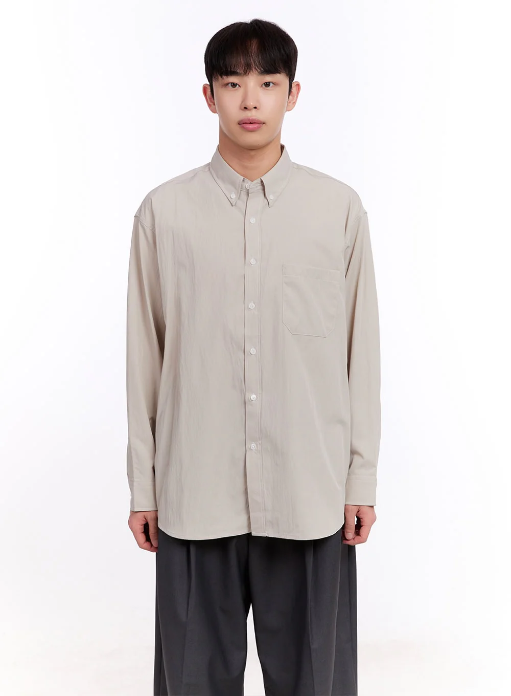 Men's Collared Long Sleeve Shirt IM512 - Image 13