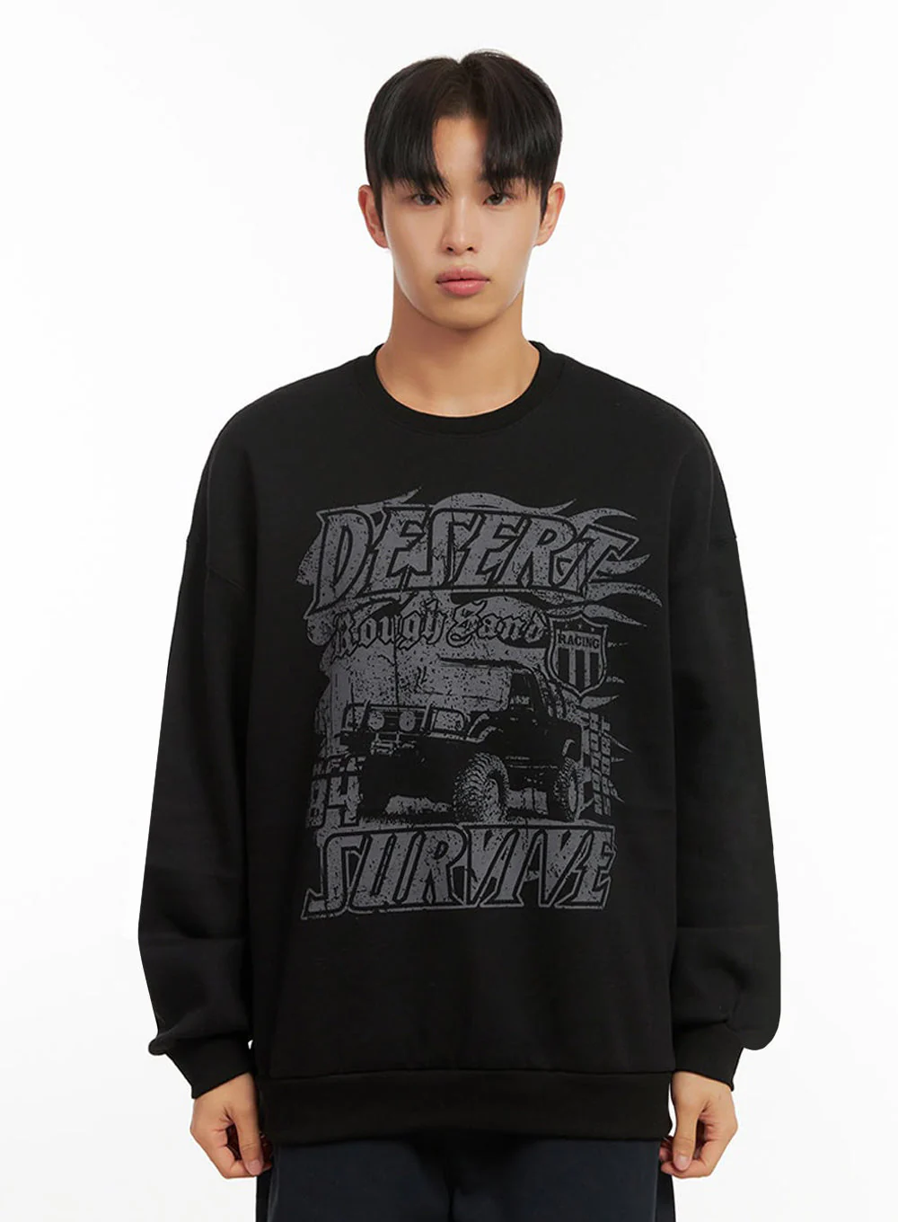 Men's Comfy Loose Fit Cotton Pullover ID413 - Image 12