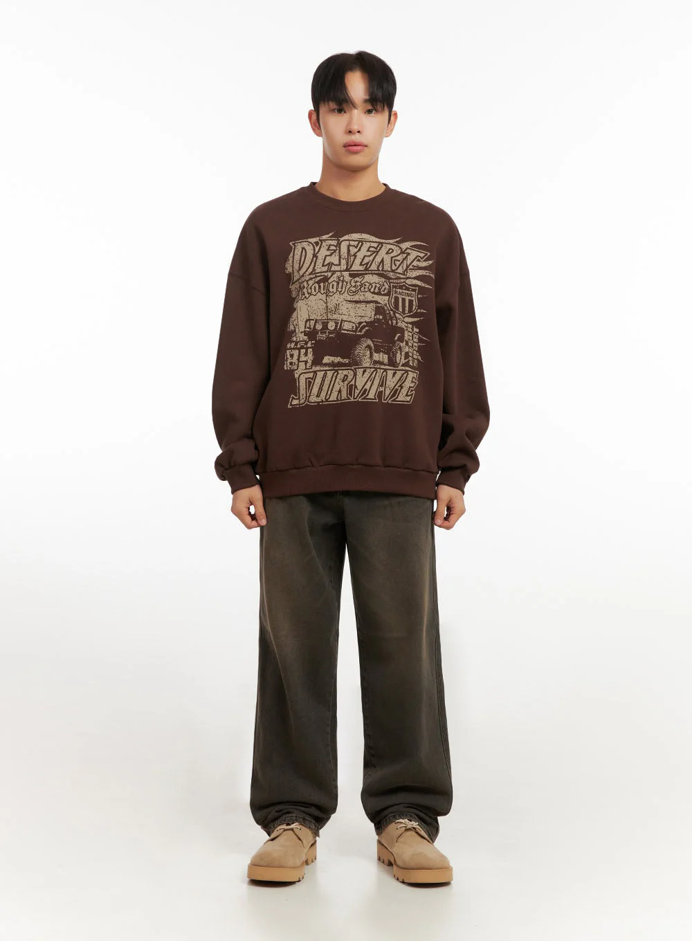Men's Comfy Loose Fit Cotton Pullover ID413 - Image 6