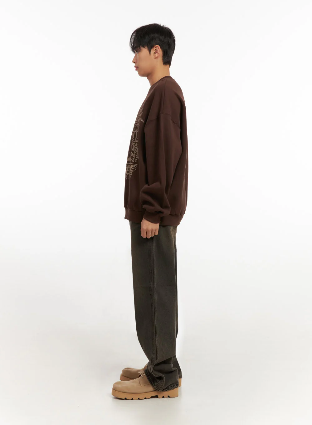 Men's Comfy Loose Fit Cotton Pullover ID413 - Image 7