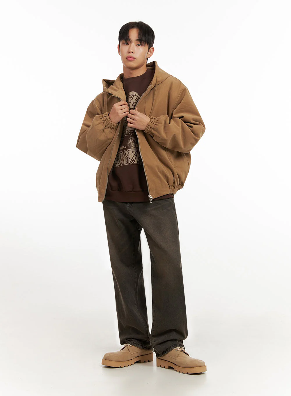 Men's Comfy Loose Fit Cotton Pullover ID413 - Image 9