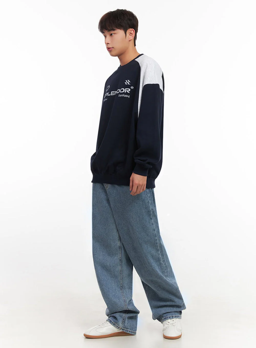 Men's Contrast Graphic Sweatshirt IF517 - Image 6