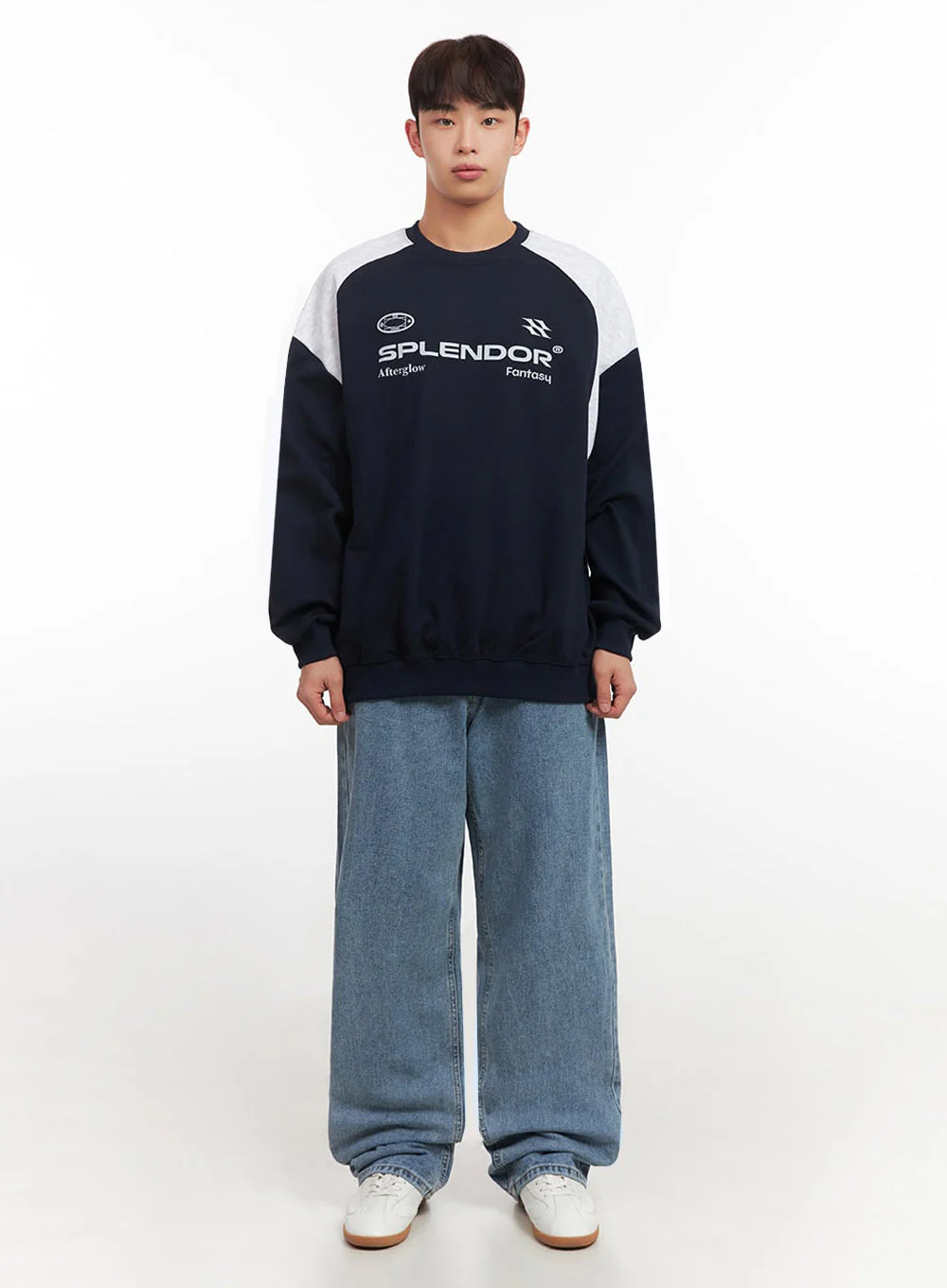 Men's Contrast Graphic Sweatshirt IF517 - Image 7