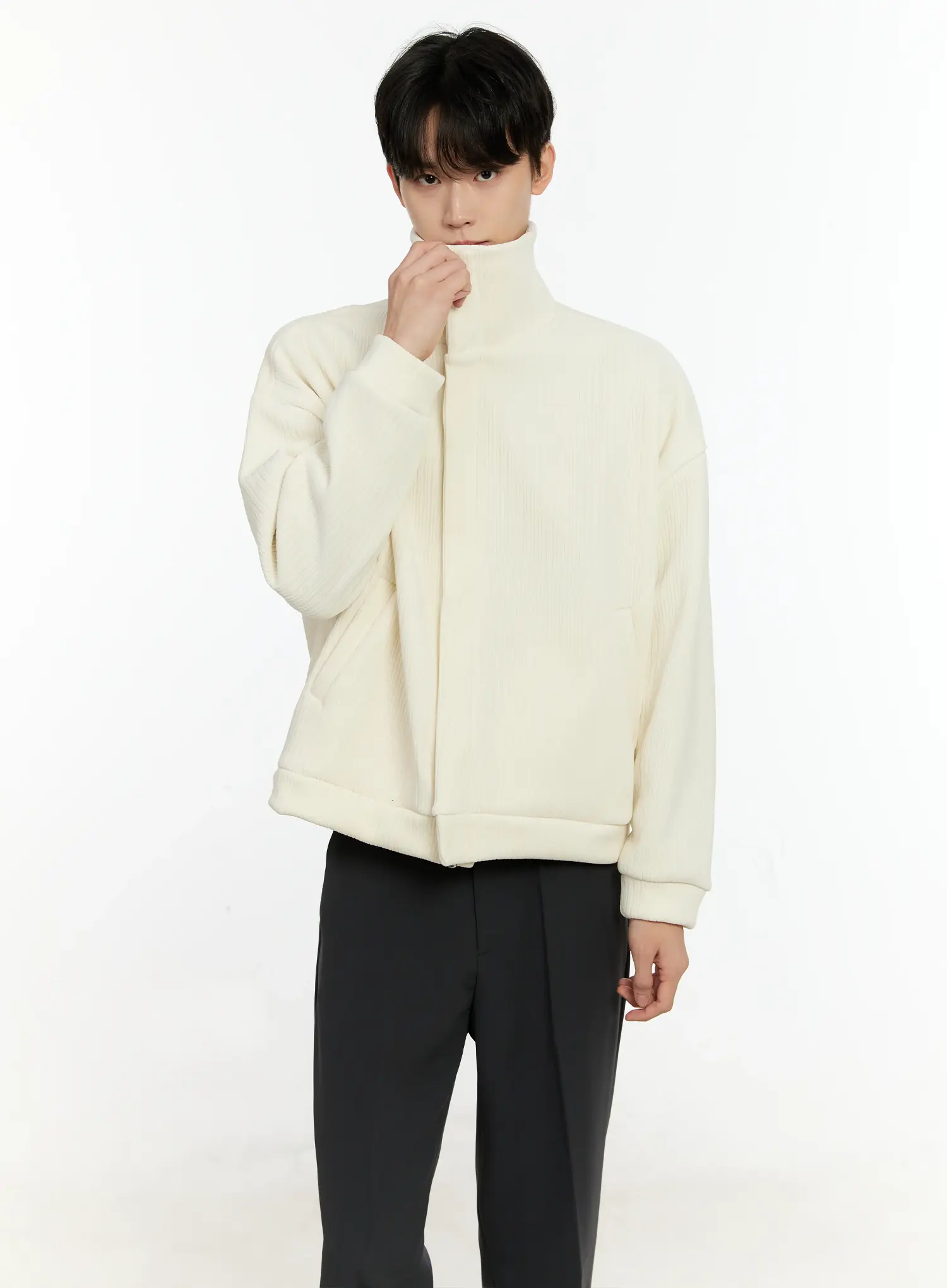 Men's Corduroy High Neck Jacket IO531