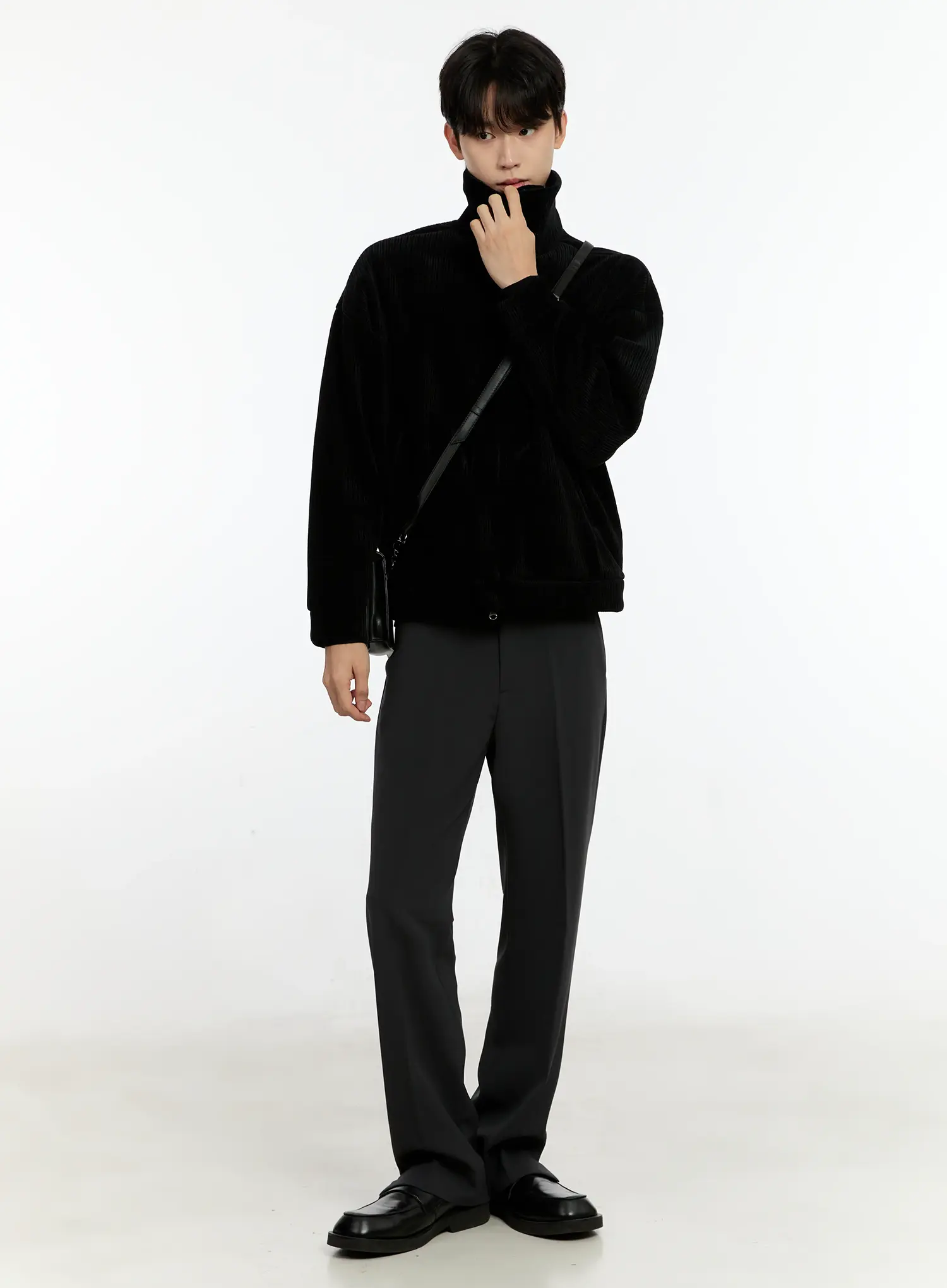 Men's Corduroy High Neck Jacket IO531 - Image 11