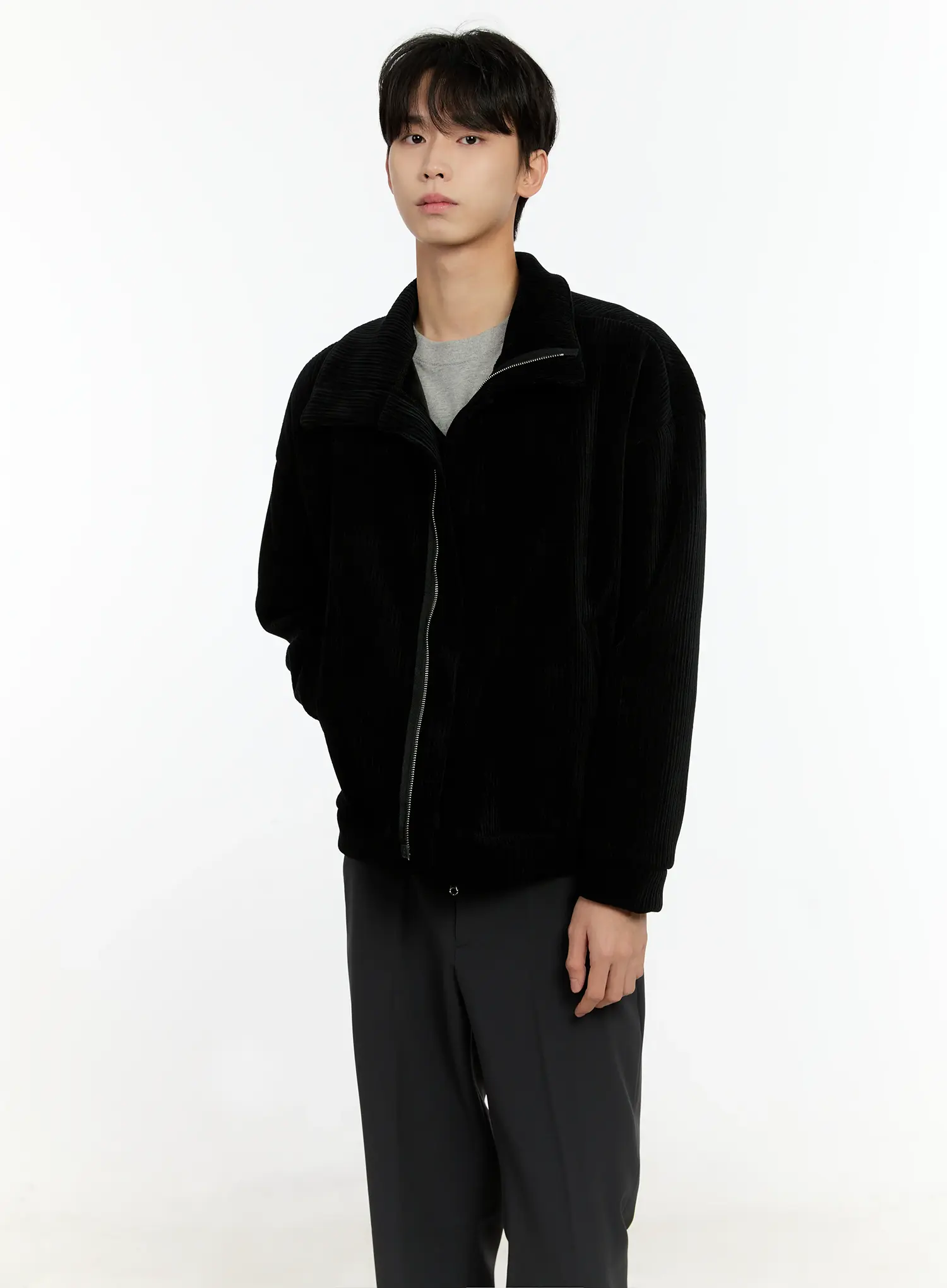 Men's Corduroy High Neck Jacket IO531 - Image 6