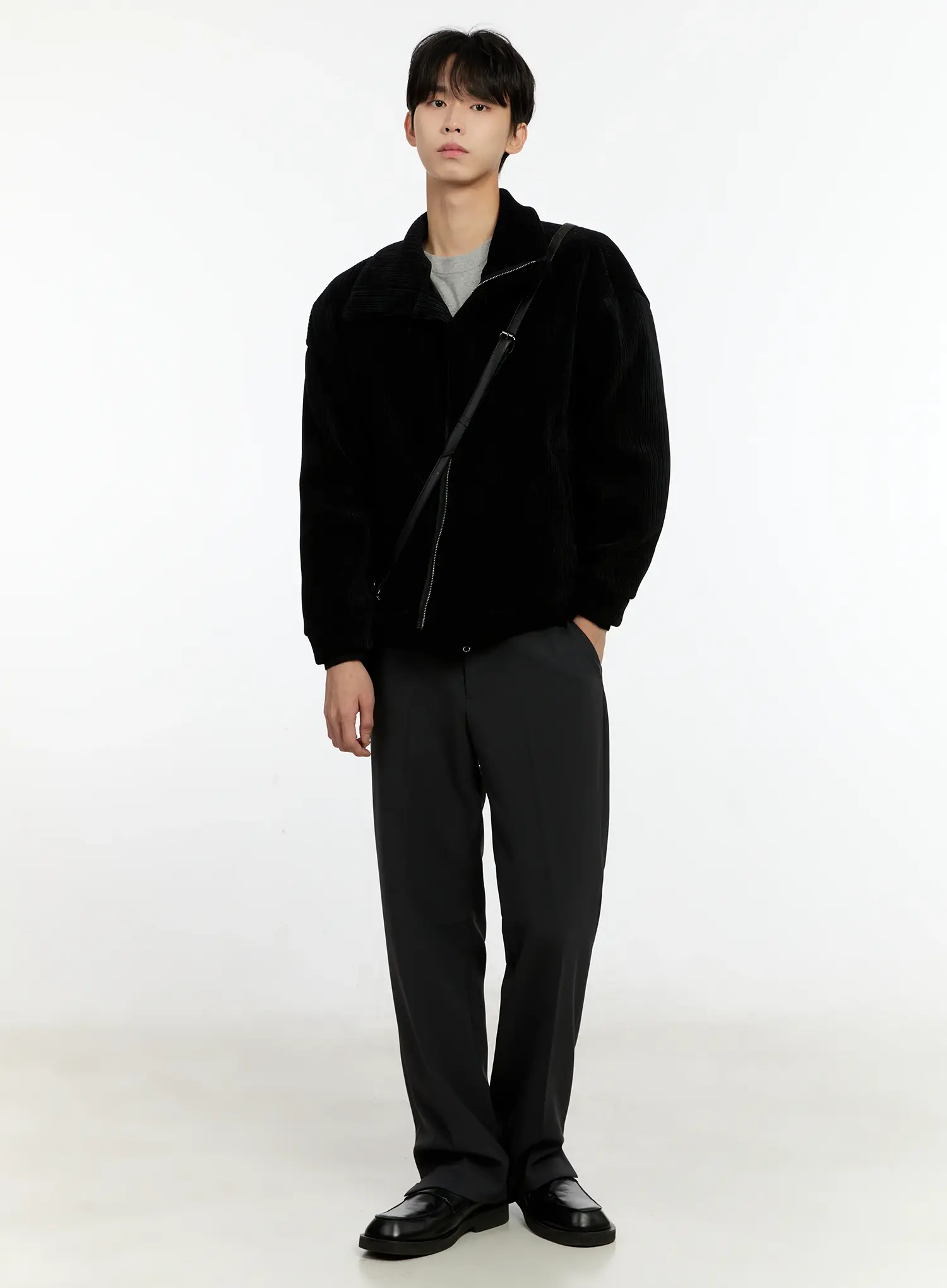 Men's Corduroy High Neck Jacket IO531 - Image 7
