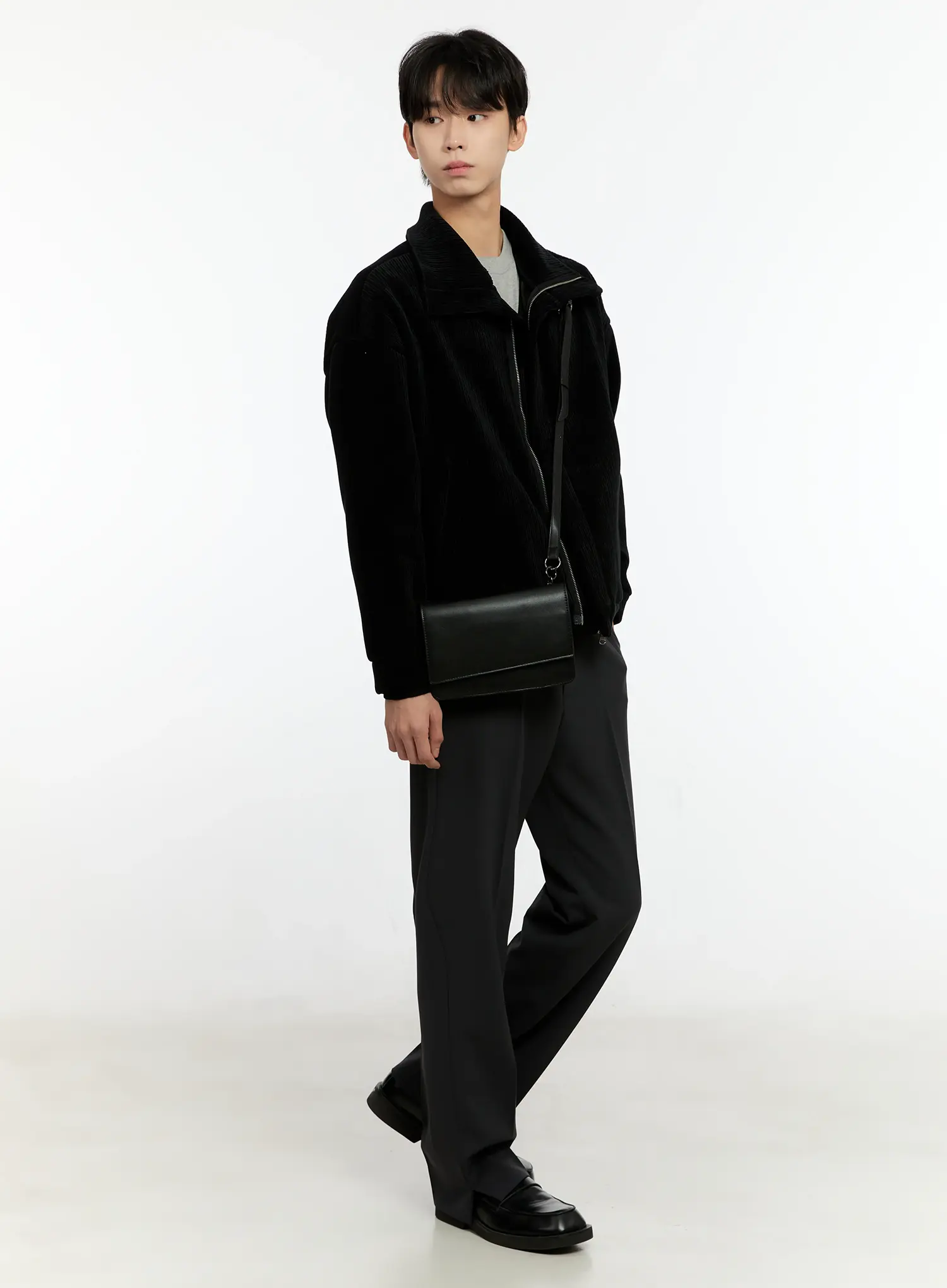 Men's Corduroy High Neck Jacket IO531 - Image 8