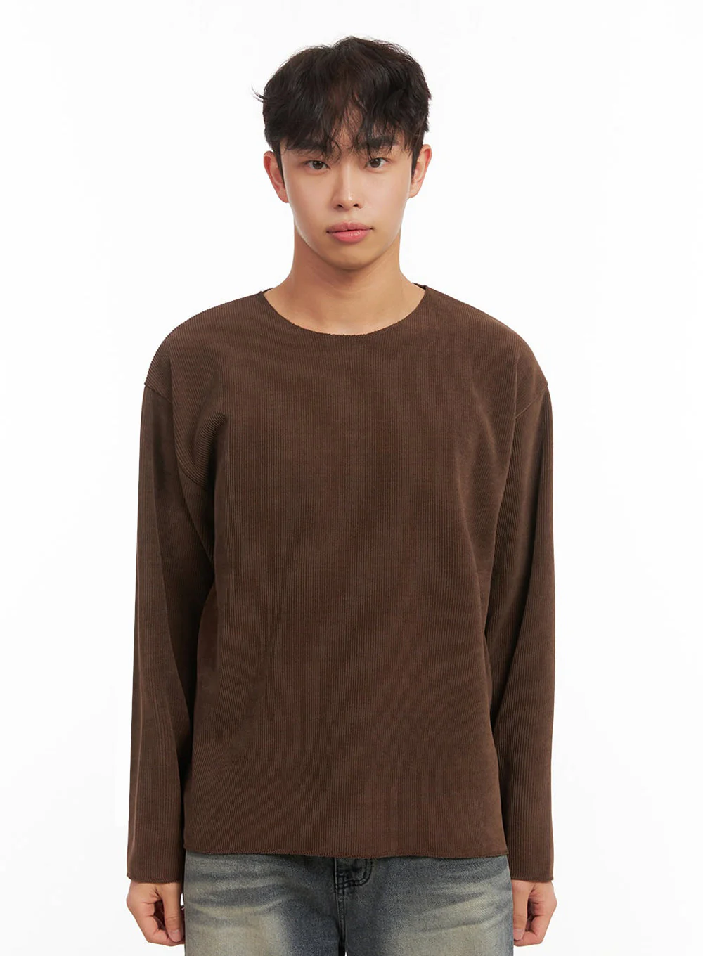Men's Corduroy Long-Sleeve Sweater ID431 - Image 10