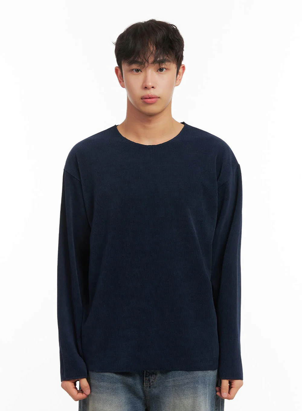 Men's Corduroy Long-Sleeve Sweater ID431 - Image 12