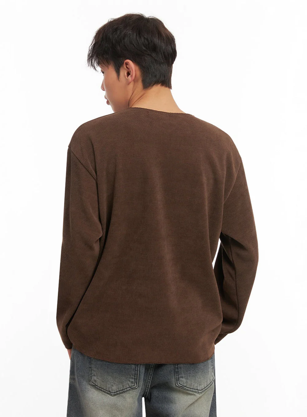 Men's Corduroy Long-Sleeve Sweater ID431 - Image 5