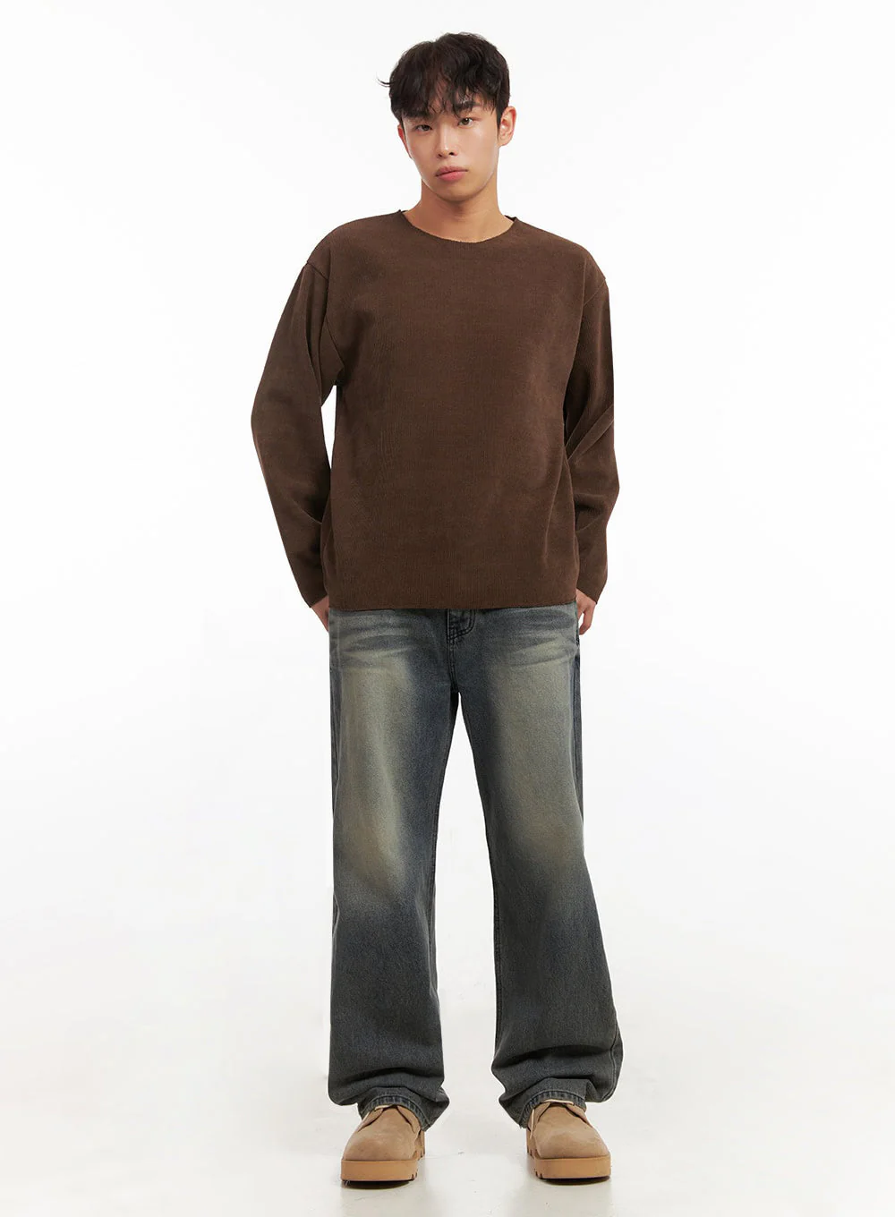 Men's Corduroy Long-Sleeve Sweater ID431 - Image 6