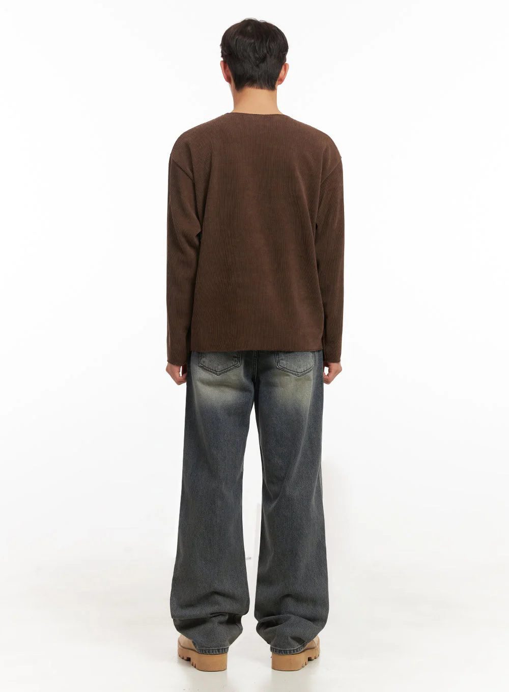 Men's Corduroy Long-Sleeve Sweater ID431 - Image 9