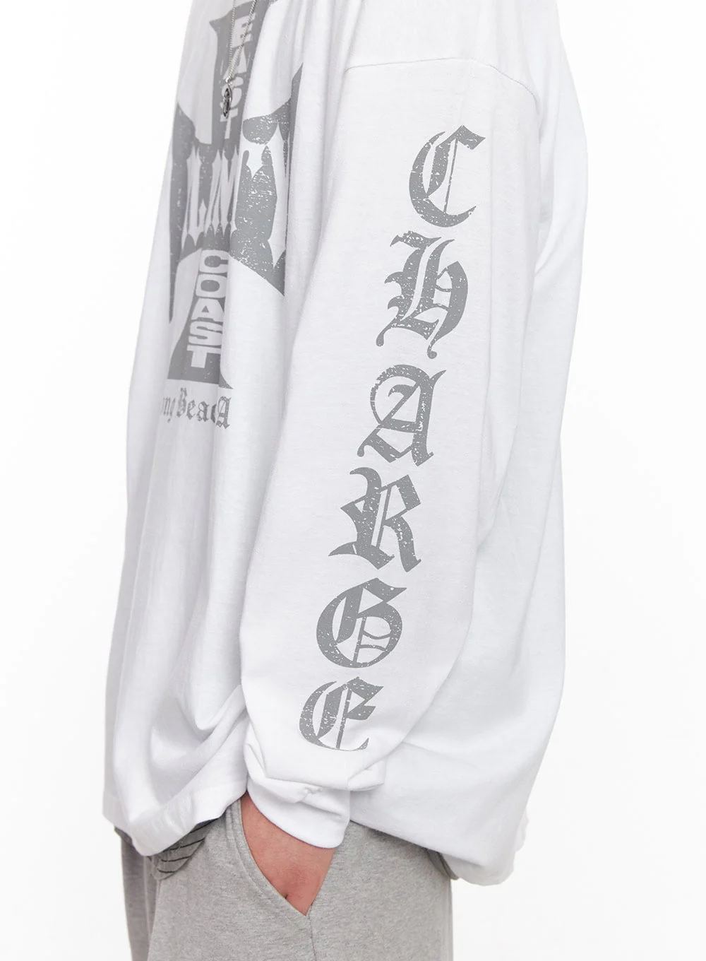 Men's Cotton Graphic Long Sleeve Shirt IY506 - Image 4