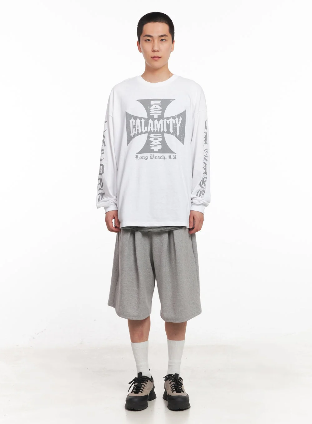 Men's Cotton Graphic Long Sleeve Shirt IY506 - Image 7