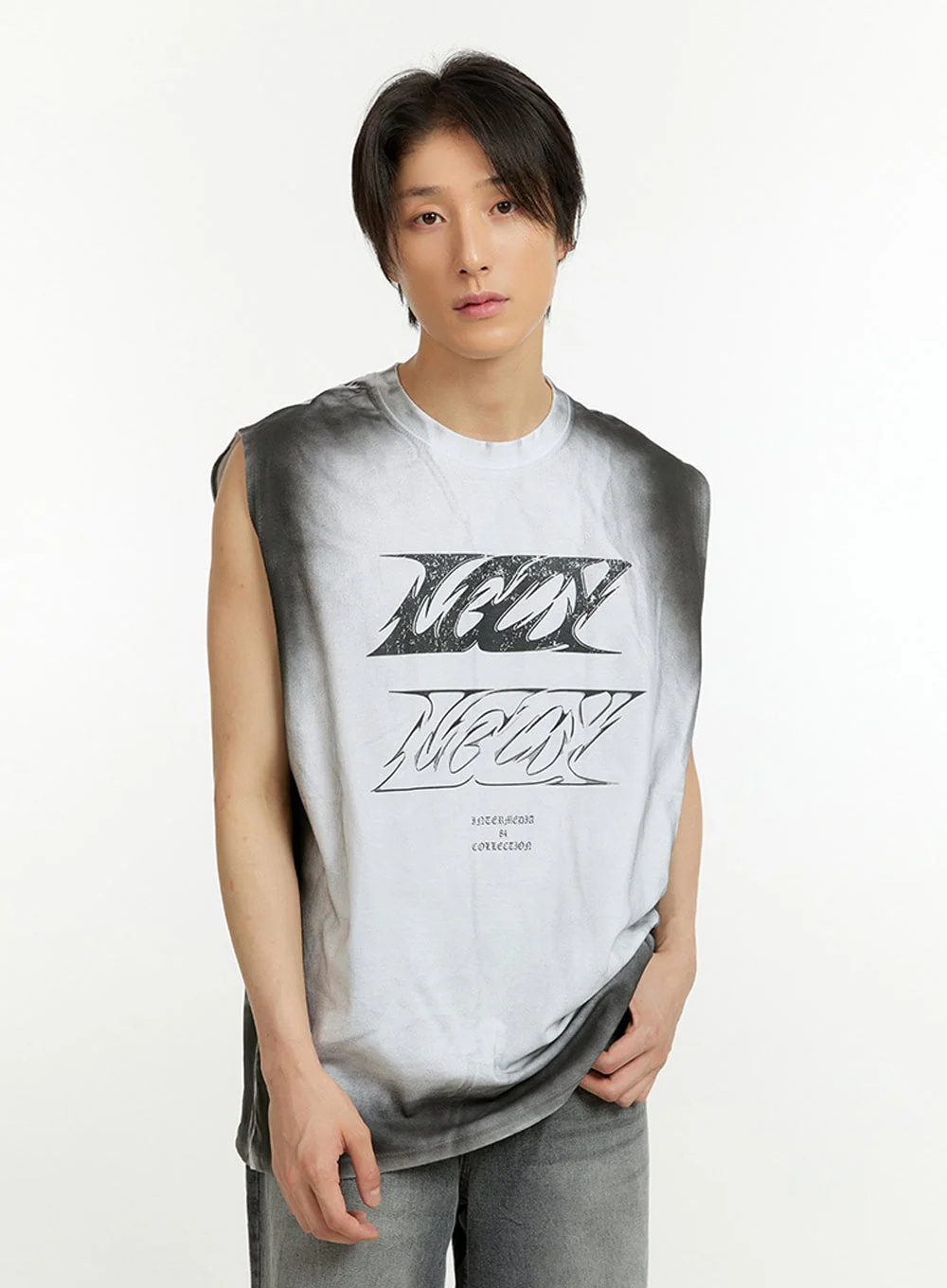 Men's Cotton Graphic Sleeveless T-Shirt IL418 - Image 4