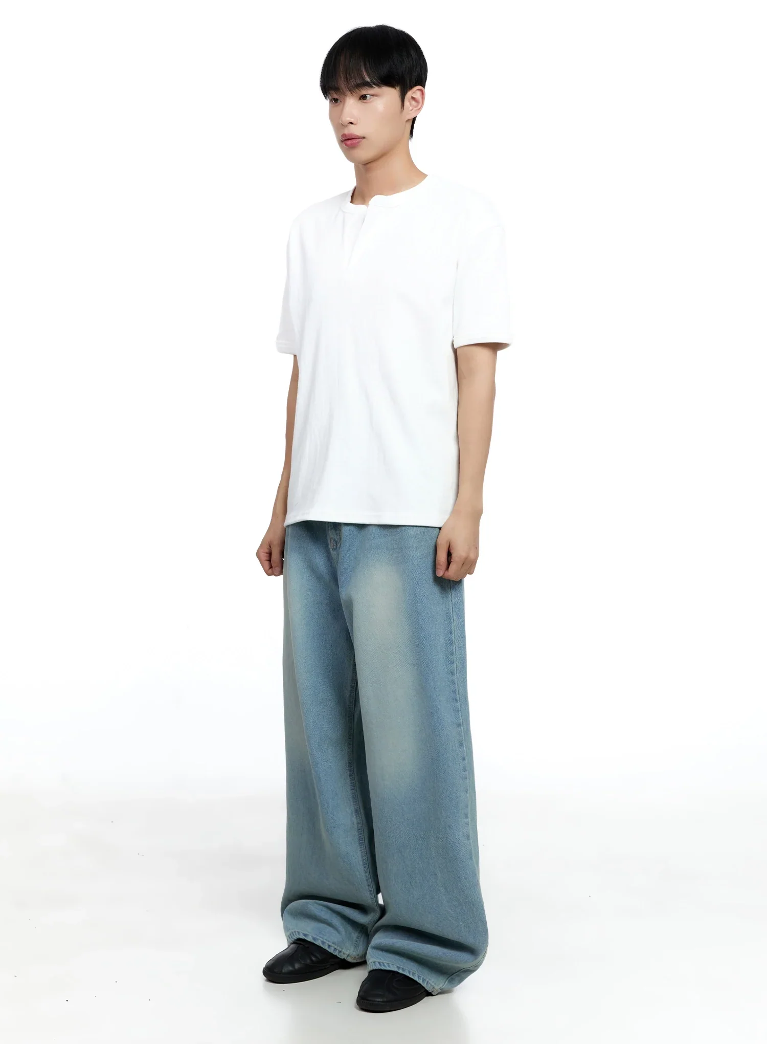 Men's Cotton Henley Tee IG520 - Image 10