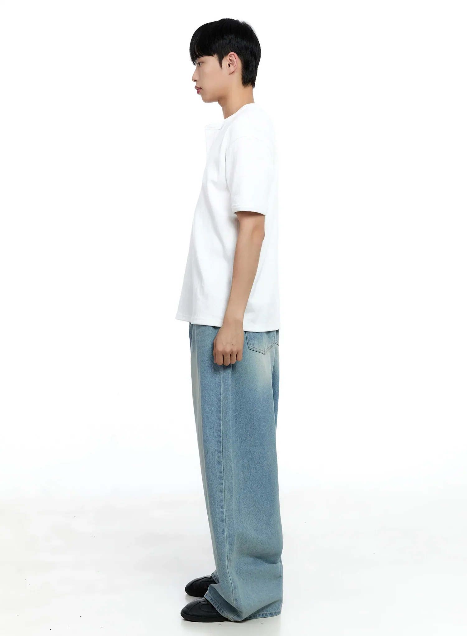 Men's Cotton Henley Tee IG520 - Image 11