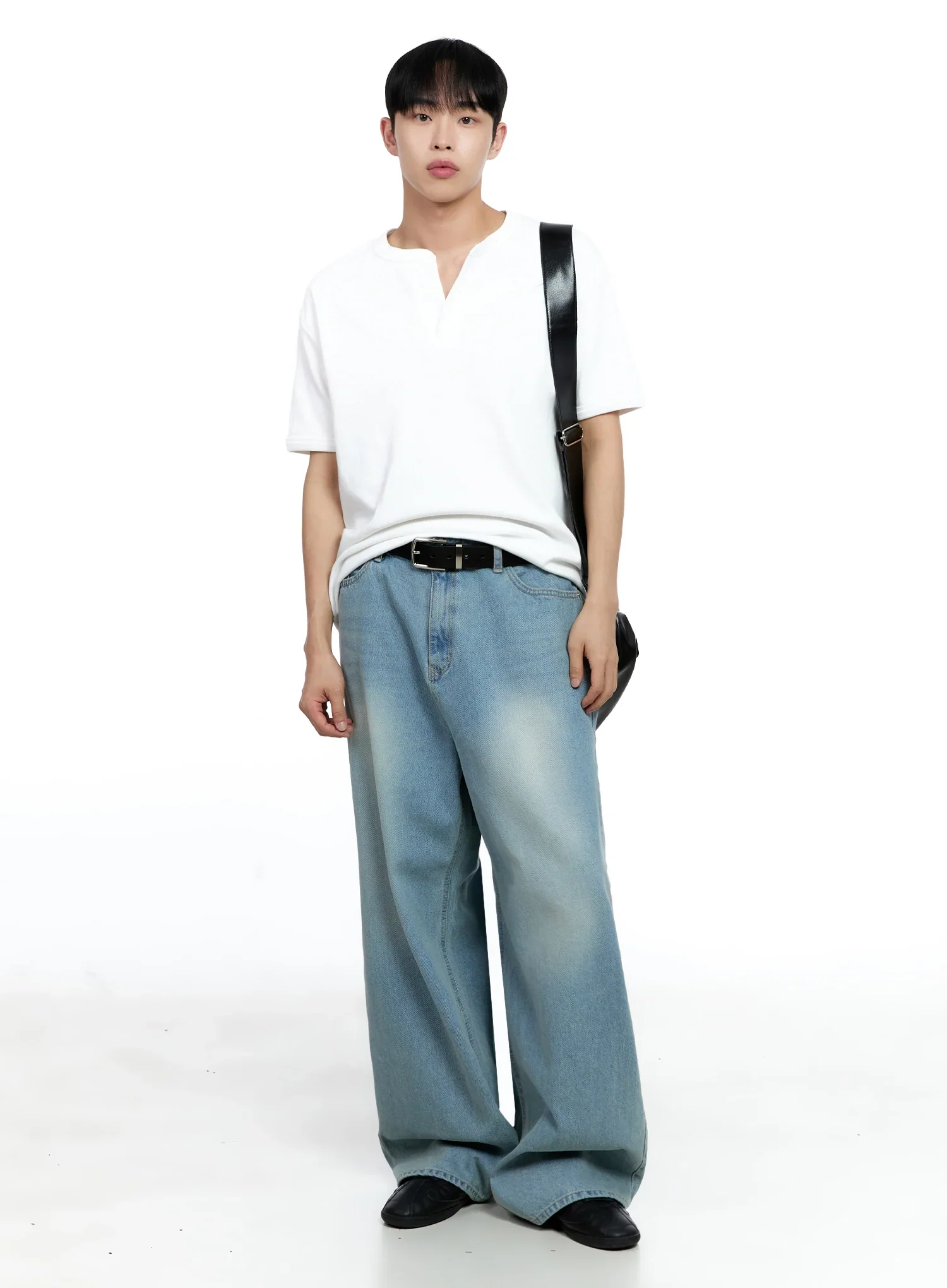 Men's Cotton Henley Tee IG520 - Image 14