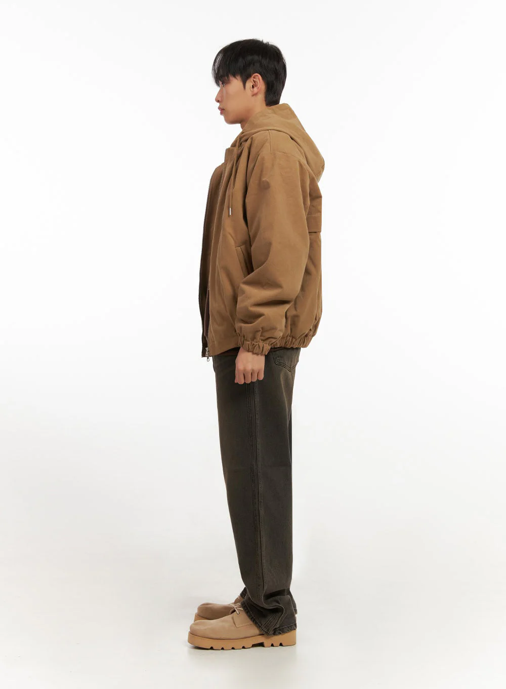 Men's Cotton Hooded Zip-Up Jumper ID413 - Image 8