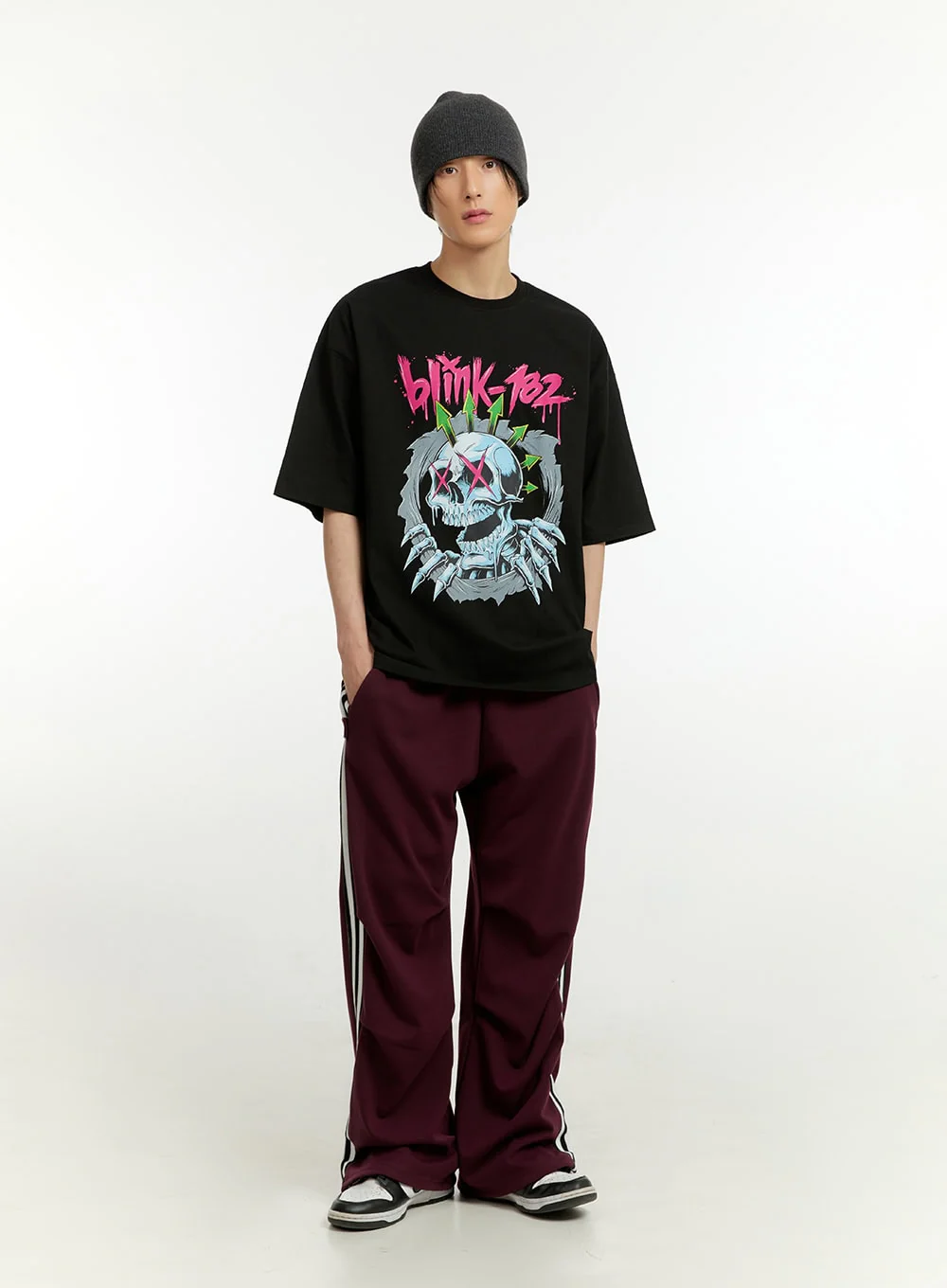 Men's Cotton Lettering T-Shirt IL418 - Image 6