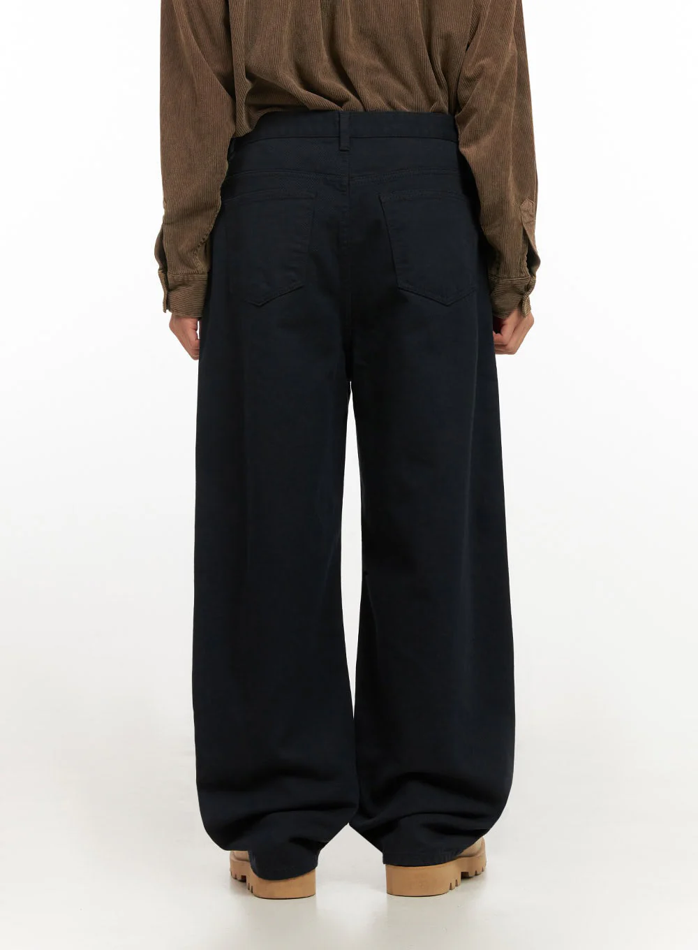 Men's Cotton Solid Wide Fit Pants ID413 - Image 5