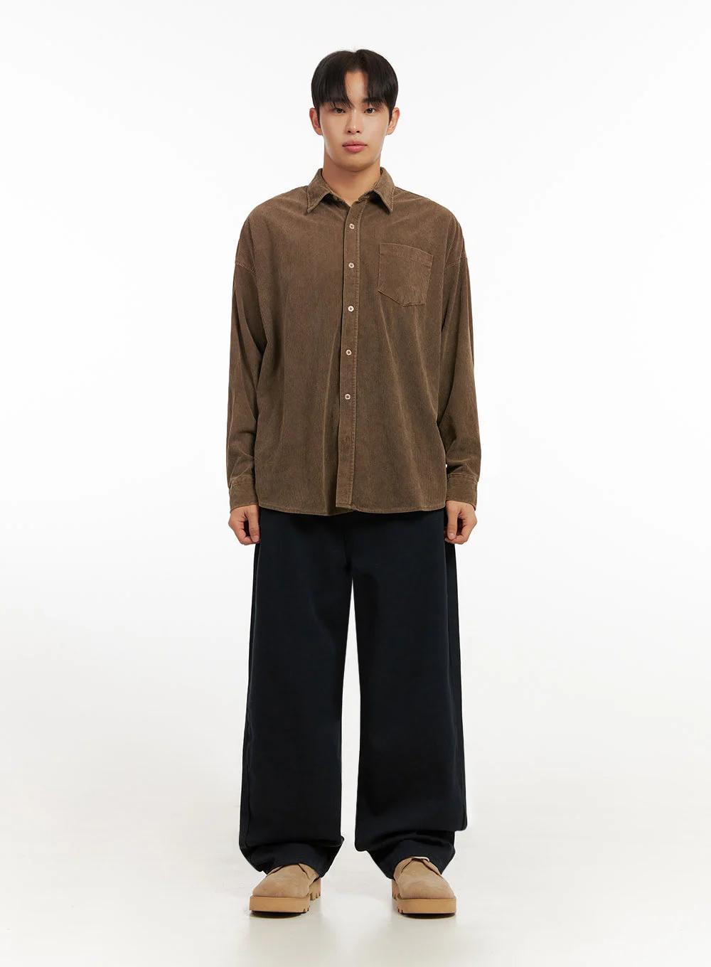 Men's Cotton Solid Wide Fit Pants ID413 - Image 6