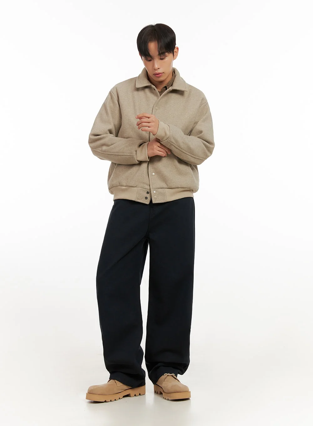 Men's Cotton Solid Wide Fit Pants ID413 - Image 9