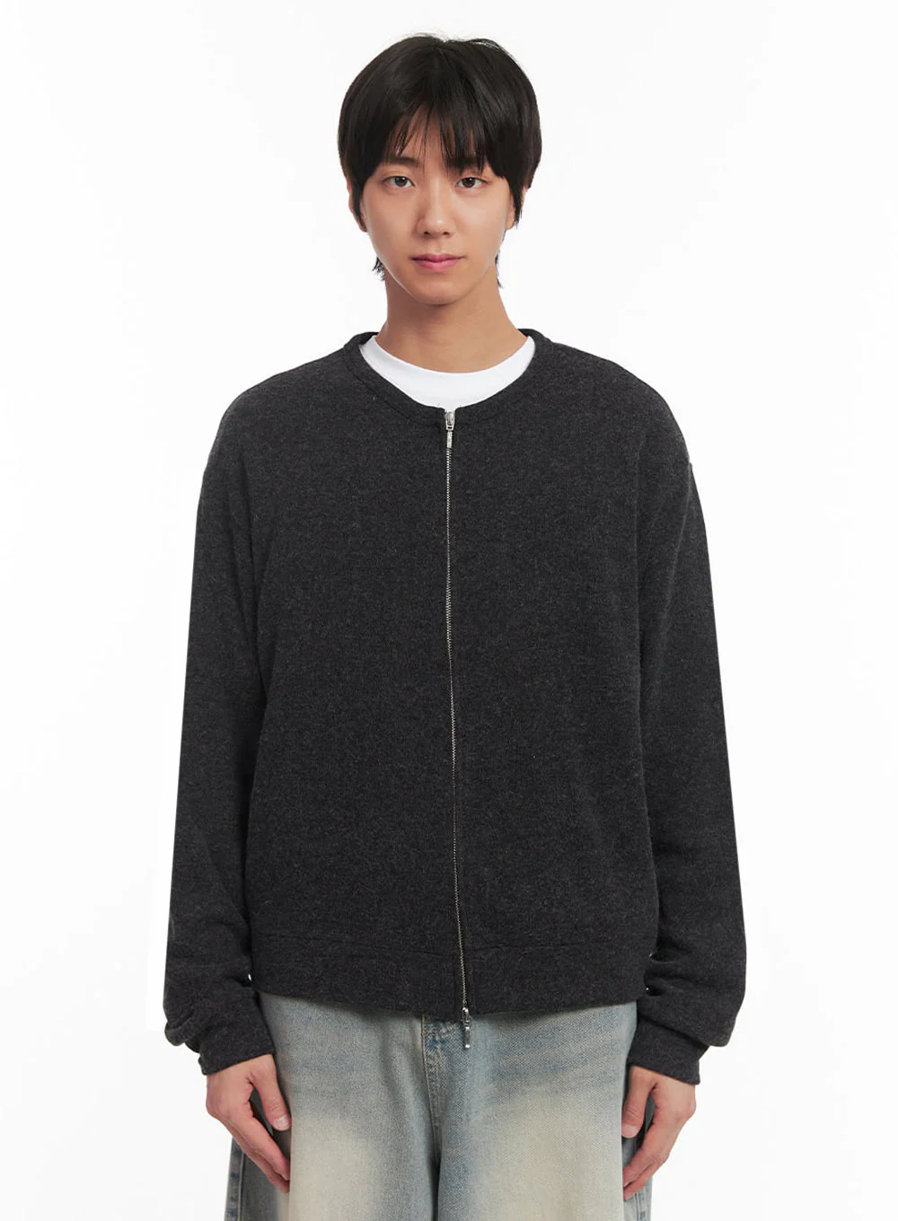 Men's Cozy Zip-Up Cardigan IA511 - Image 9