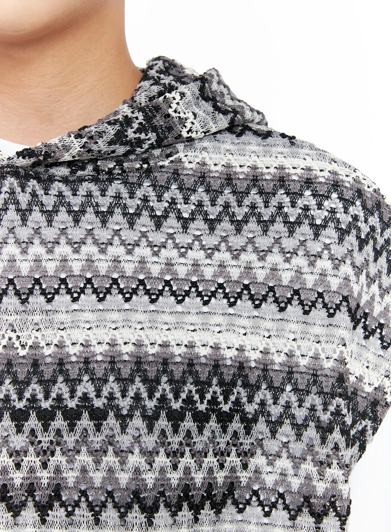 Men's Crochet Hoodie Vest IG529 - Image 11