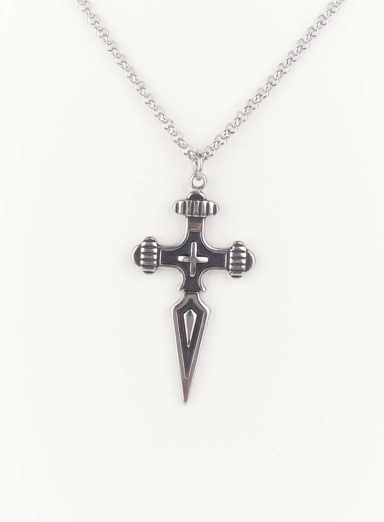 Men's Cross Chain Necklace IS502 - Image 10